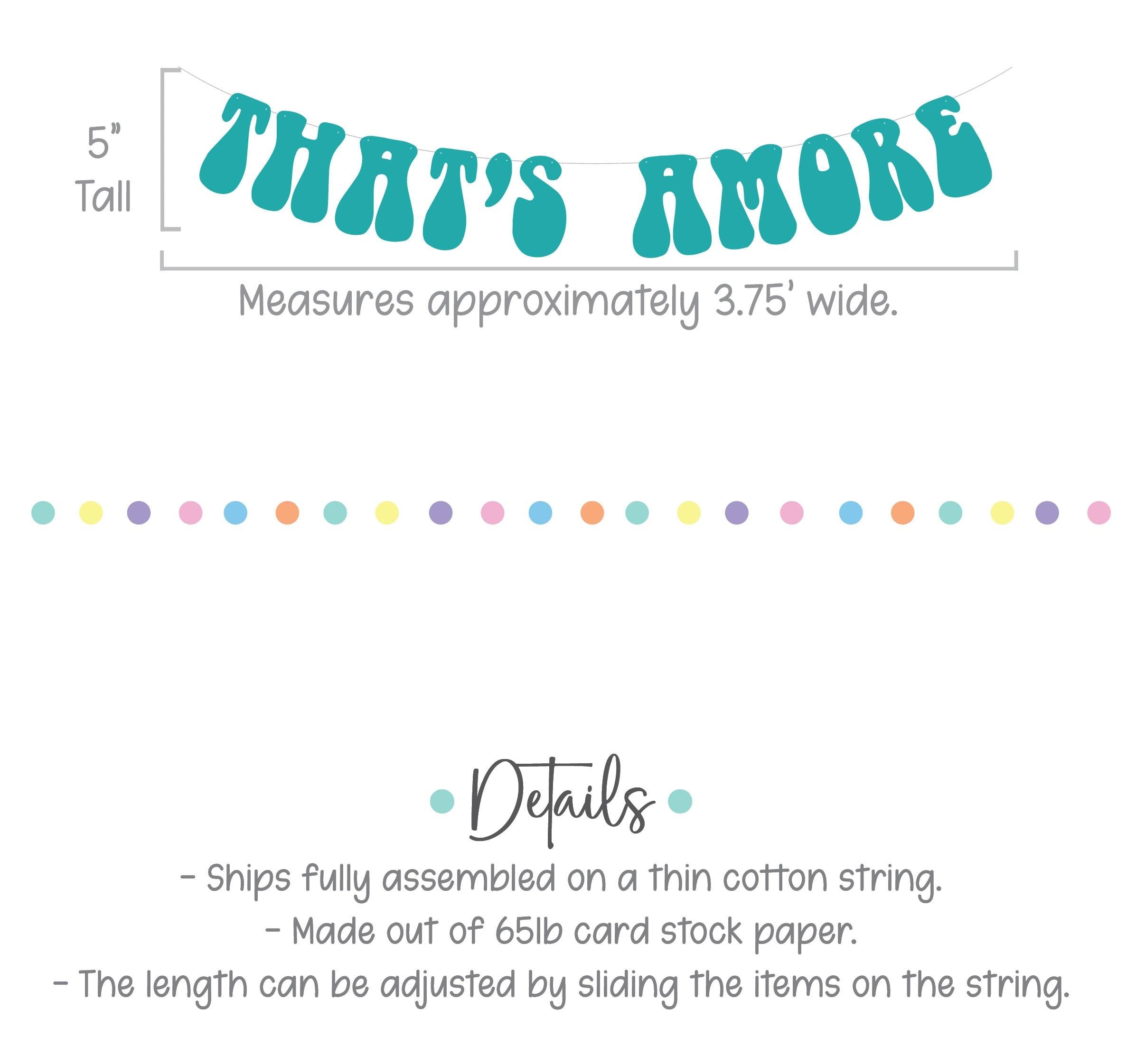 That&#39;s Amore, Teal That&#39;s Amore Banner, That&#39;s Amore Decorations, Teal Wedding Decorations, Bachelorette Decorations, Wedding Backdrop