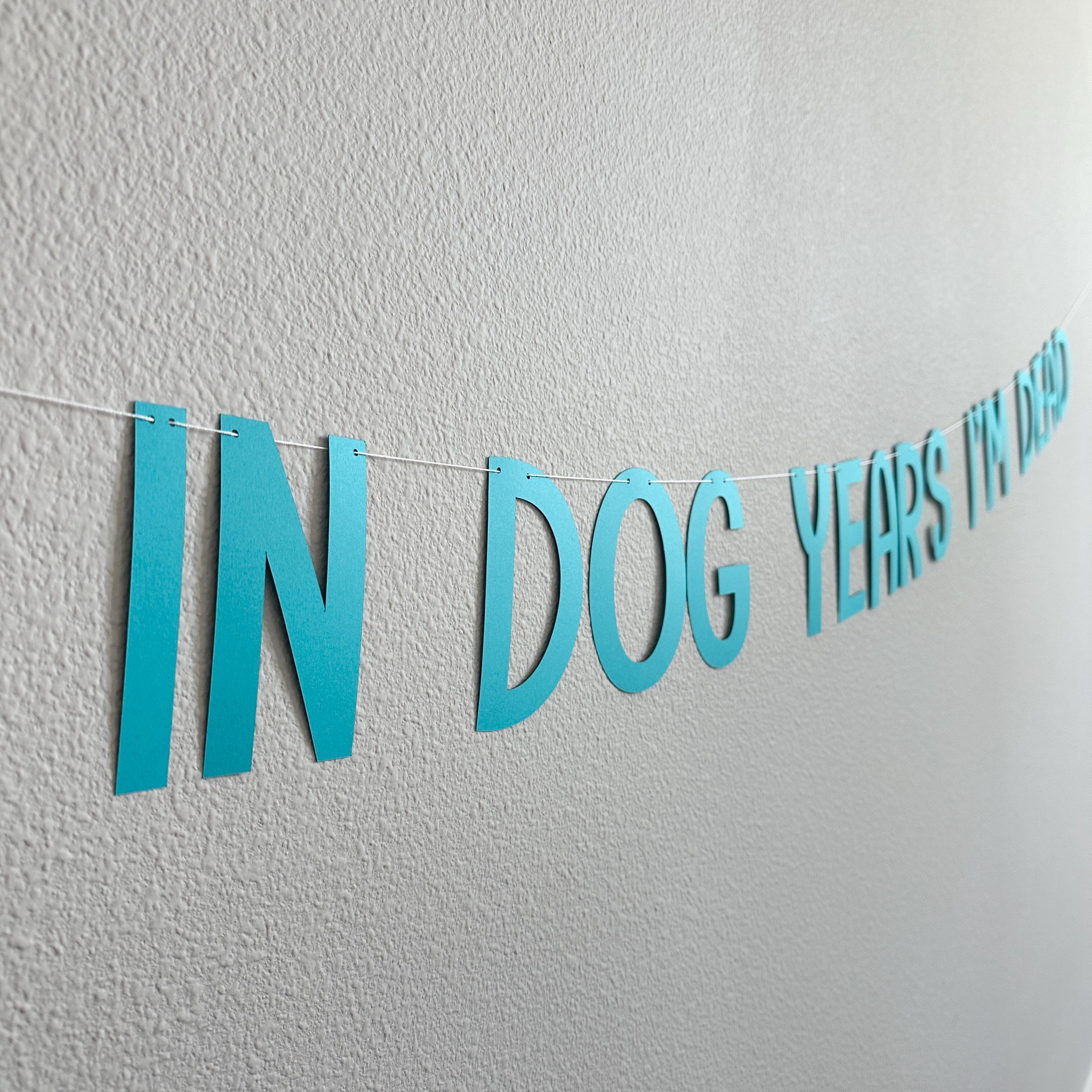 In Dog Years I&#39;m Dead, Birthday Banner, Funny Birthday Banner, Birthday Decorations, Adult Birthday Party, Dog Lover&#39;s Birthday Party Ideas
