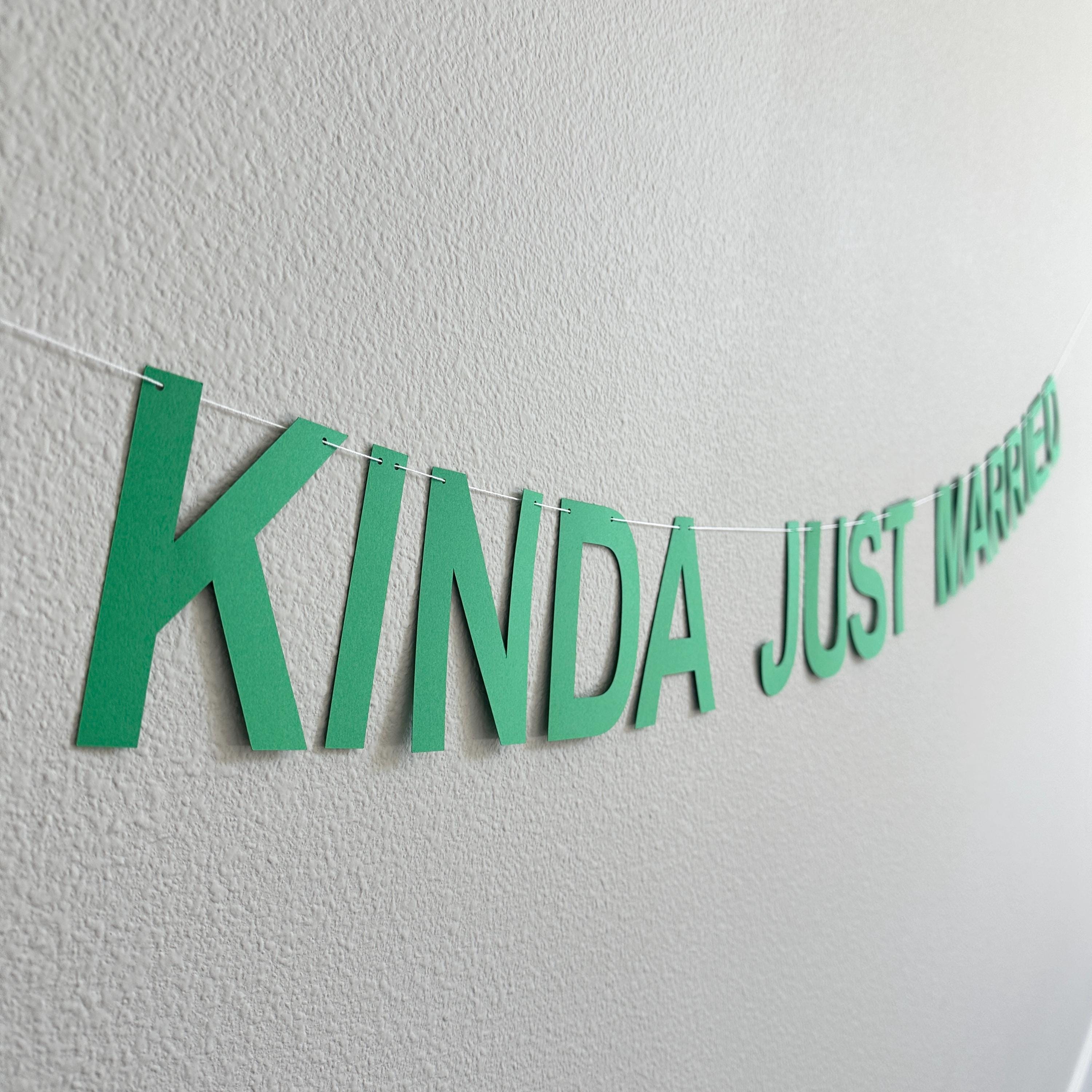 Kinda Just Married, Kinda Just Married Banner, Kinda Just Married Decorations, Wedding Banner, Wedding Decoration Ideas
