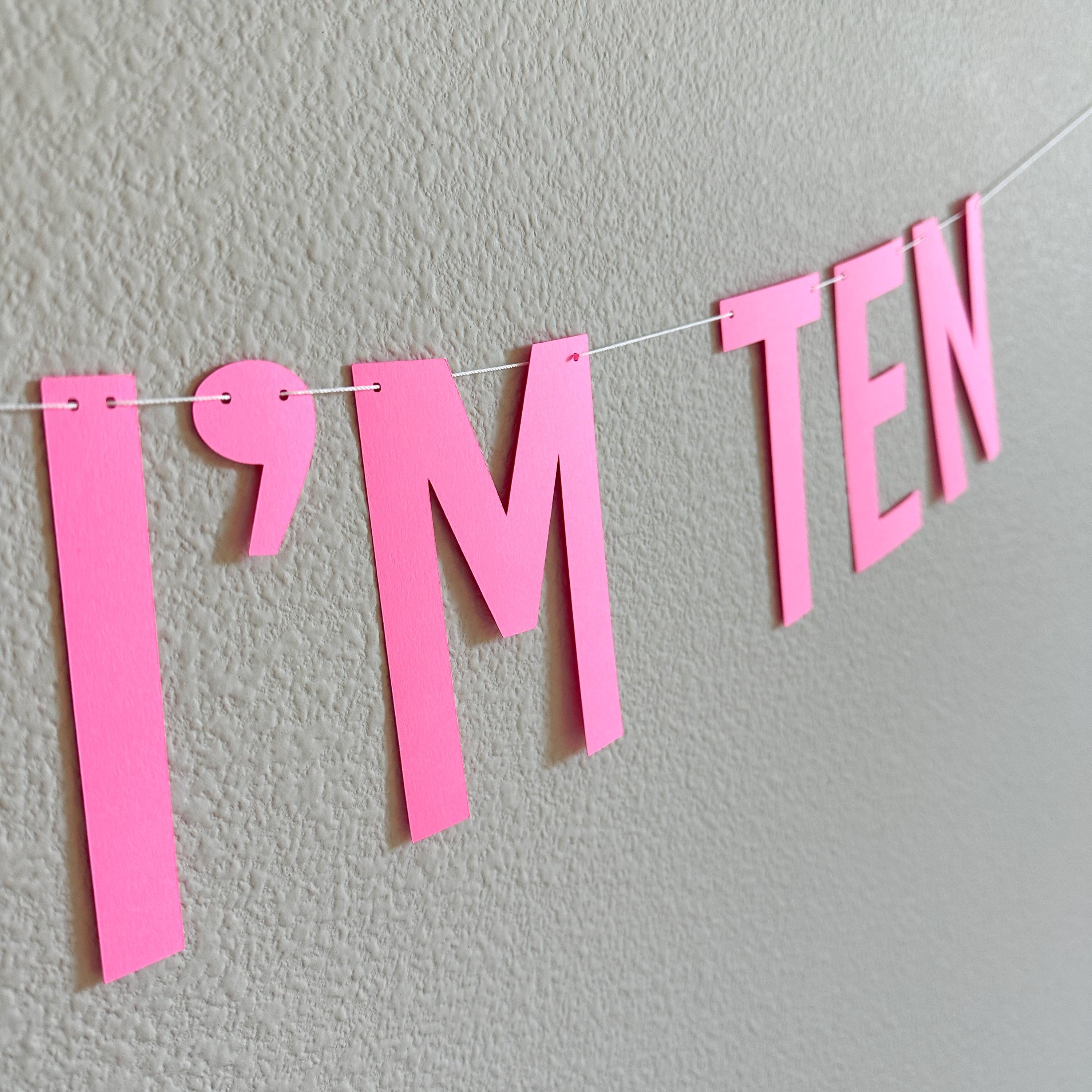 Bruh I&#39;m Ten, 10th Birthday Banner, Tenth Birthday Decorations, Bruh I&#39;m Ten Banner, 10th Birthday Ideas, Boys 10th Birthday, Pink 10th