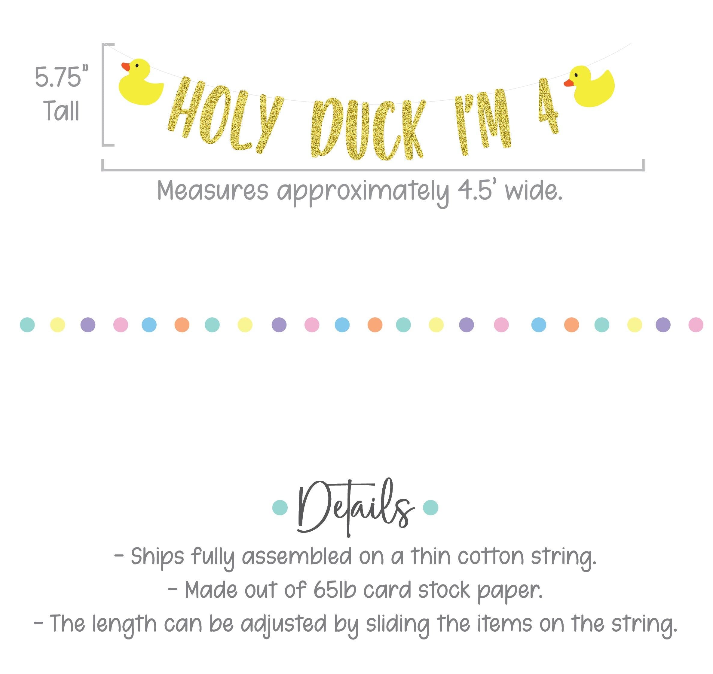 Holy Duck I&#39;m 4, Duck 4th Birthday, Duck Decorations, Duck Birthday, 4th birthday Theme Ideas, Duck 4th Birthday Party Decorations