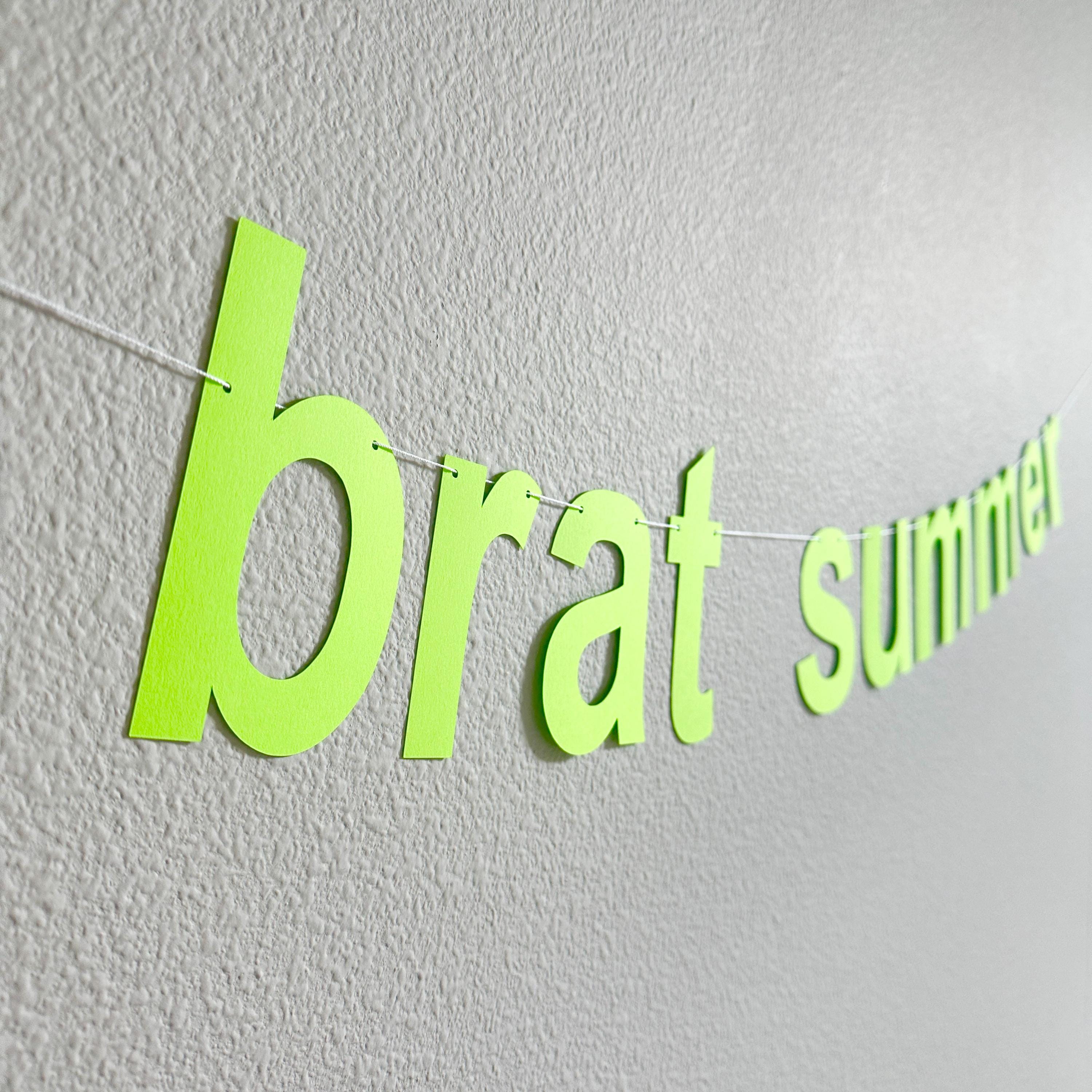 Brat Summer, Brat Summer Banner, Brat Summer Decorations, Brat Party, Brat Theme Decorations, Brat Summer Birthday Party