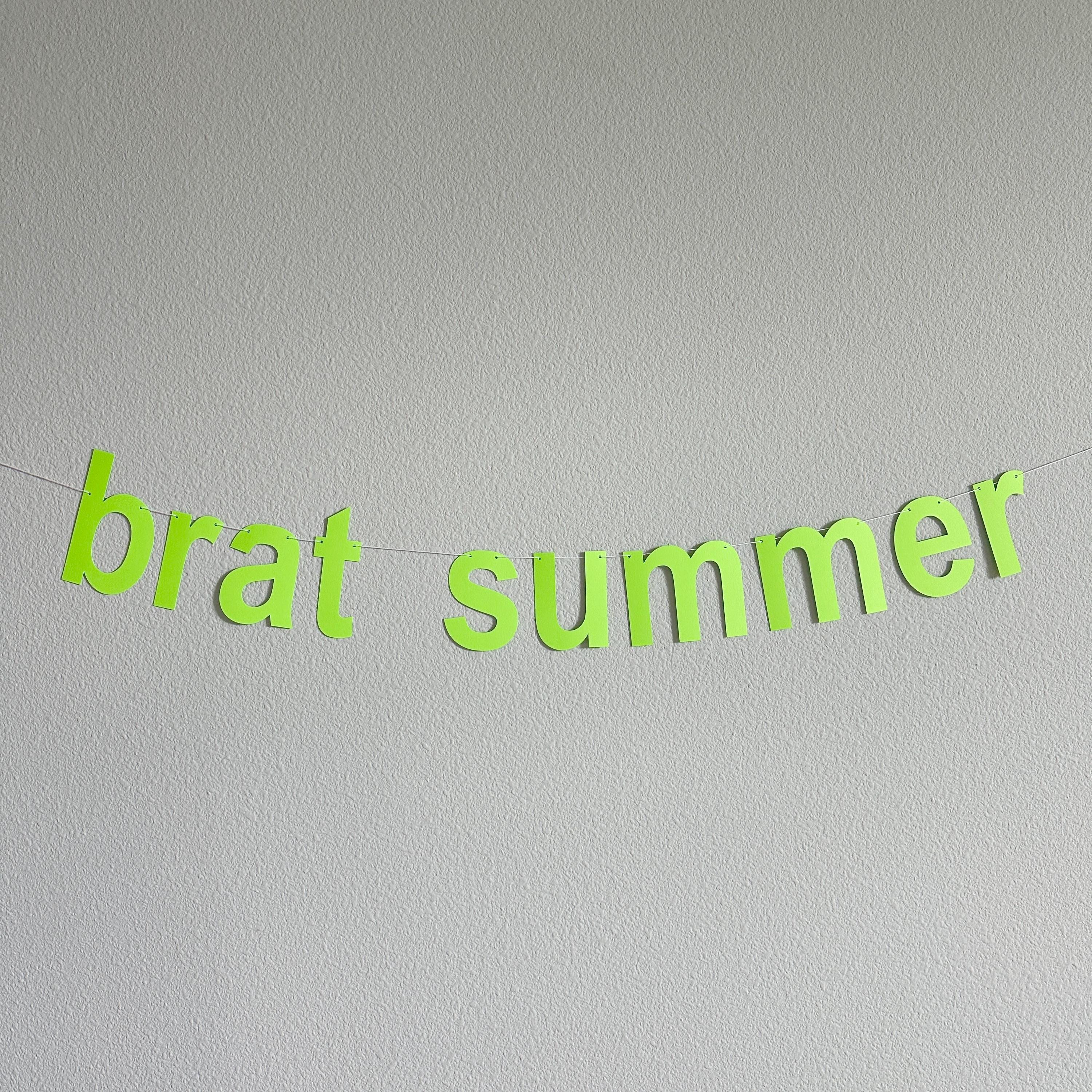 Brat Summer, Brat Summer Banner, Brat Summer Decorations, Brat Party, Brat Theme Decorations, Brat Summer Birthday Party