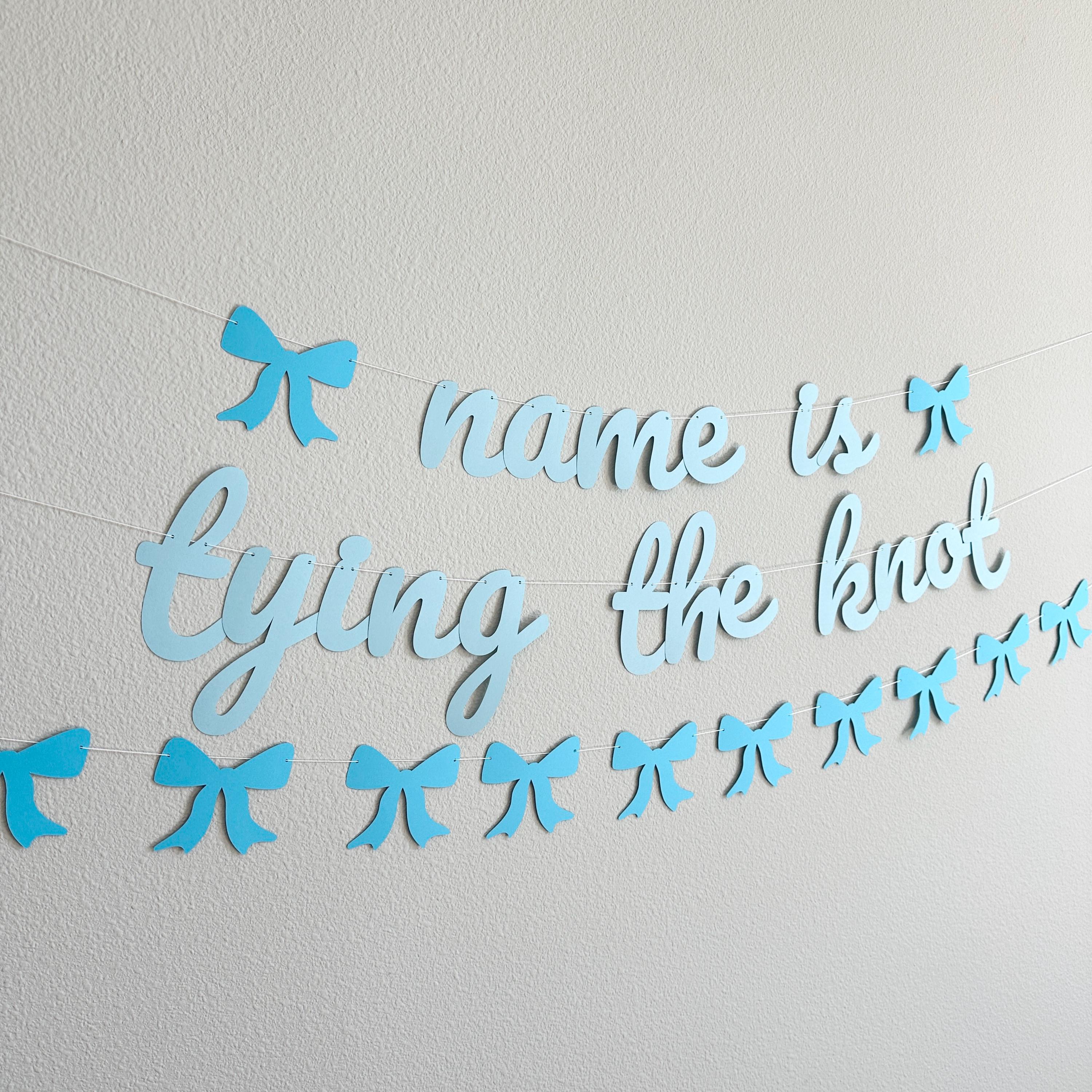 Name Is Tying The Knot Banner, Coquette Bachelorette, Coquette Bridal Shower, Bachelorette Ideas, Tying The Knot