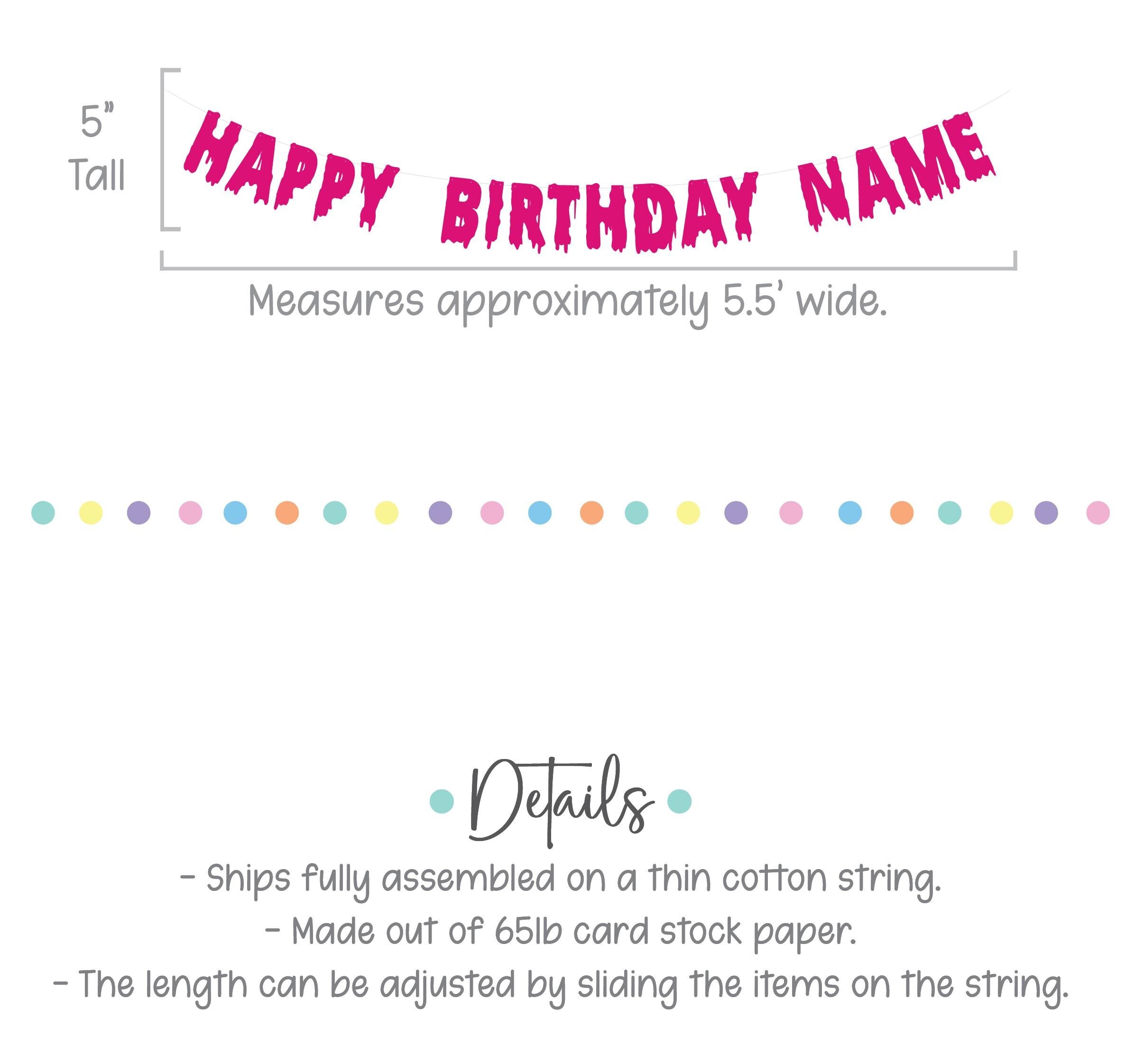 Happy Birthday Name, Halloween Birthday Banner, Spooky Birthday Banner, Halloween Theme, Halloween Themed Birthday, Halloween Party