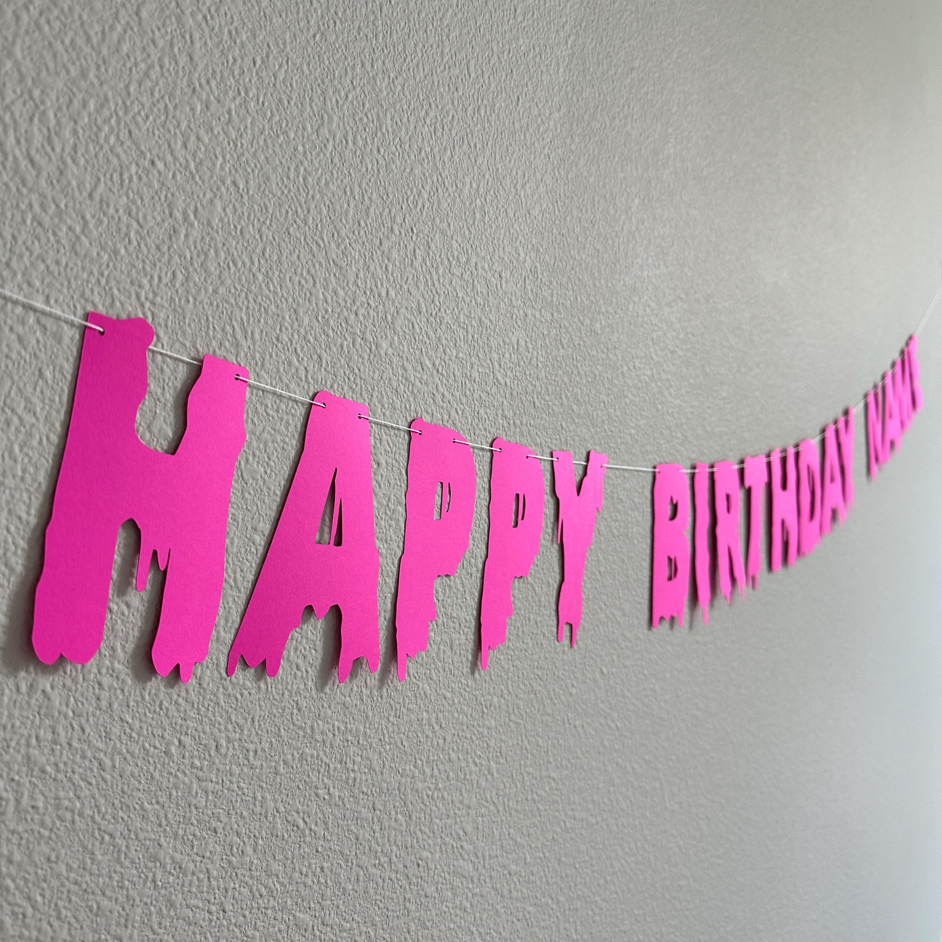 Happy Birthday Name, Halloween Birthday Banner, Spooky Birthday Banner, Halloween Theme, Halloween Themed Birthday, Halloween Party