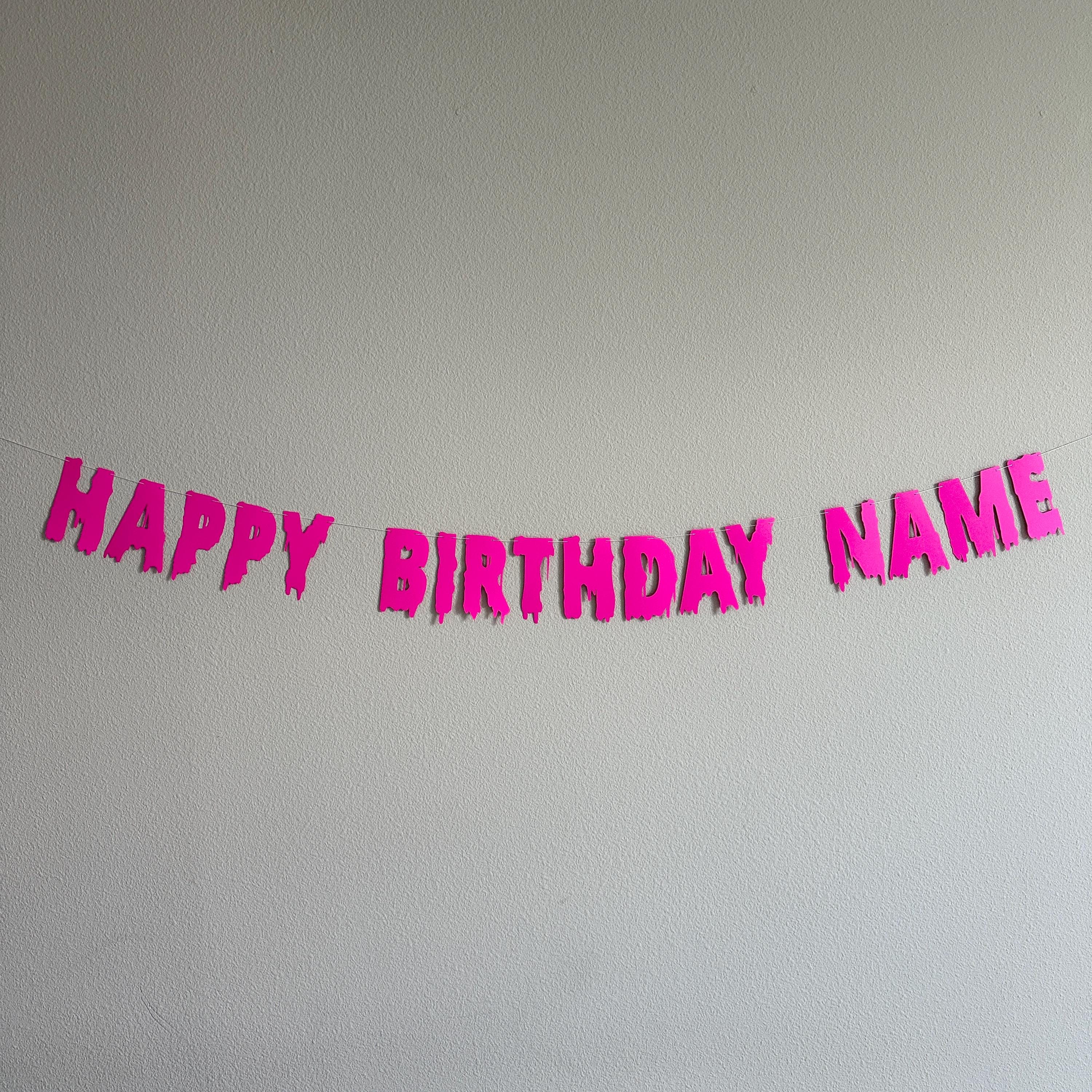 Happy Birthday Name, Halloween Birthday Banner, Spooky Birthday Banner, Halloween Theme, Halloween Themed Birthday, Halloween Party
