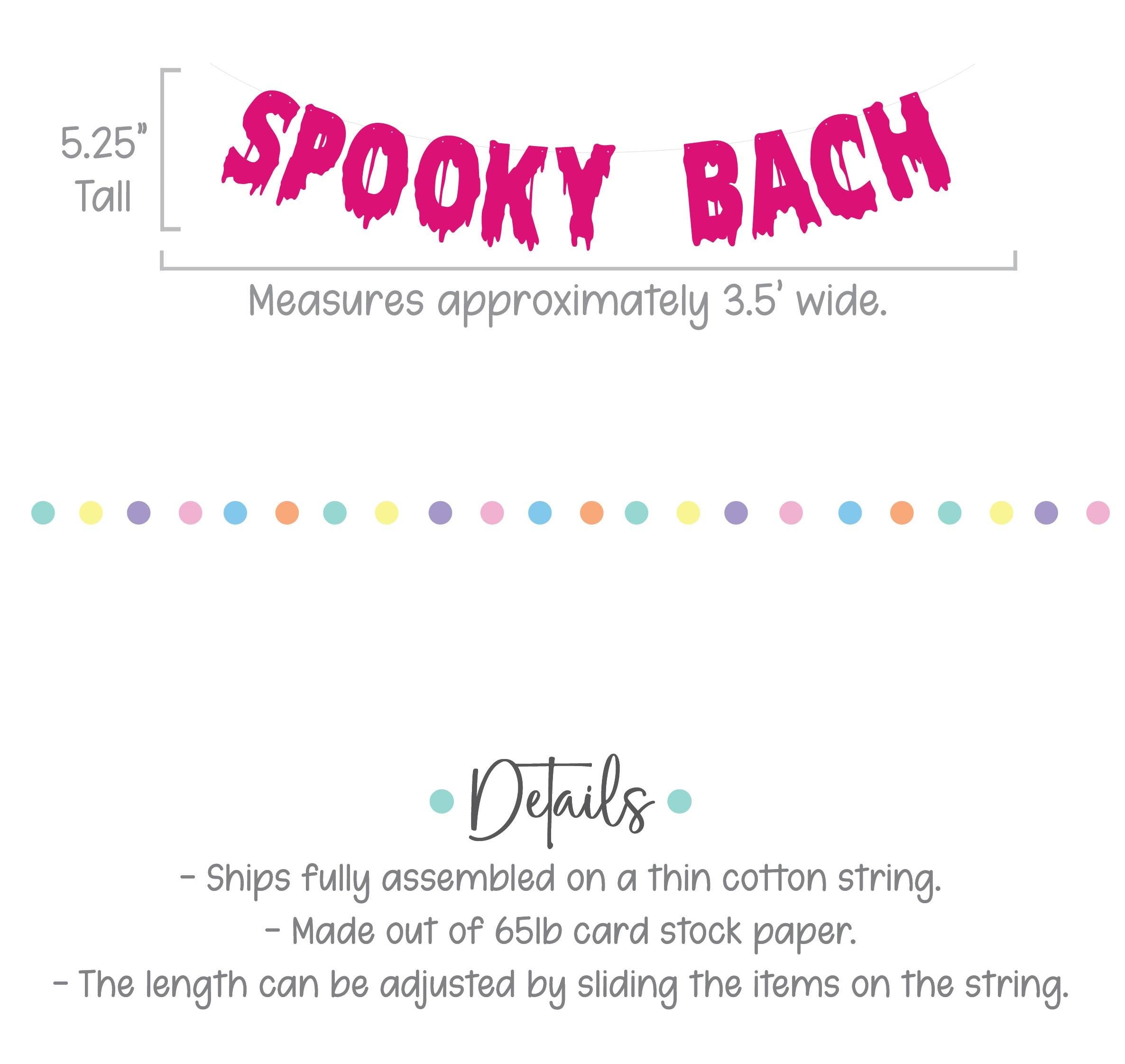 Spooky Bach, Halloween Themed Bachelorette Decoration, Spooky Bachelorette Banner, Spooky Bach Banner, October Bachelorette Theme Ideas