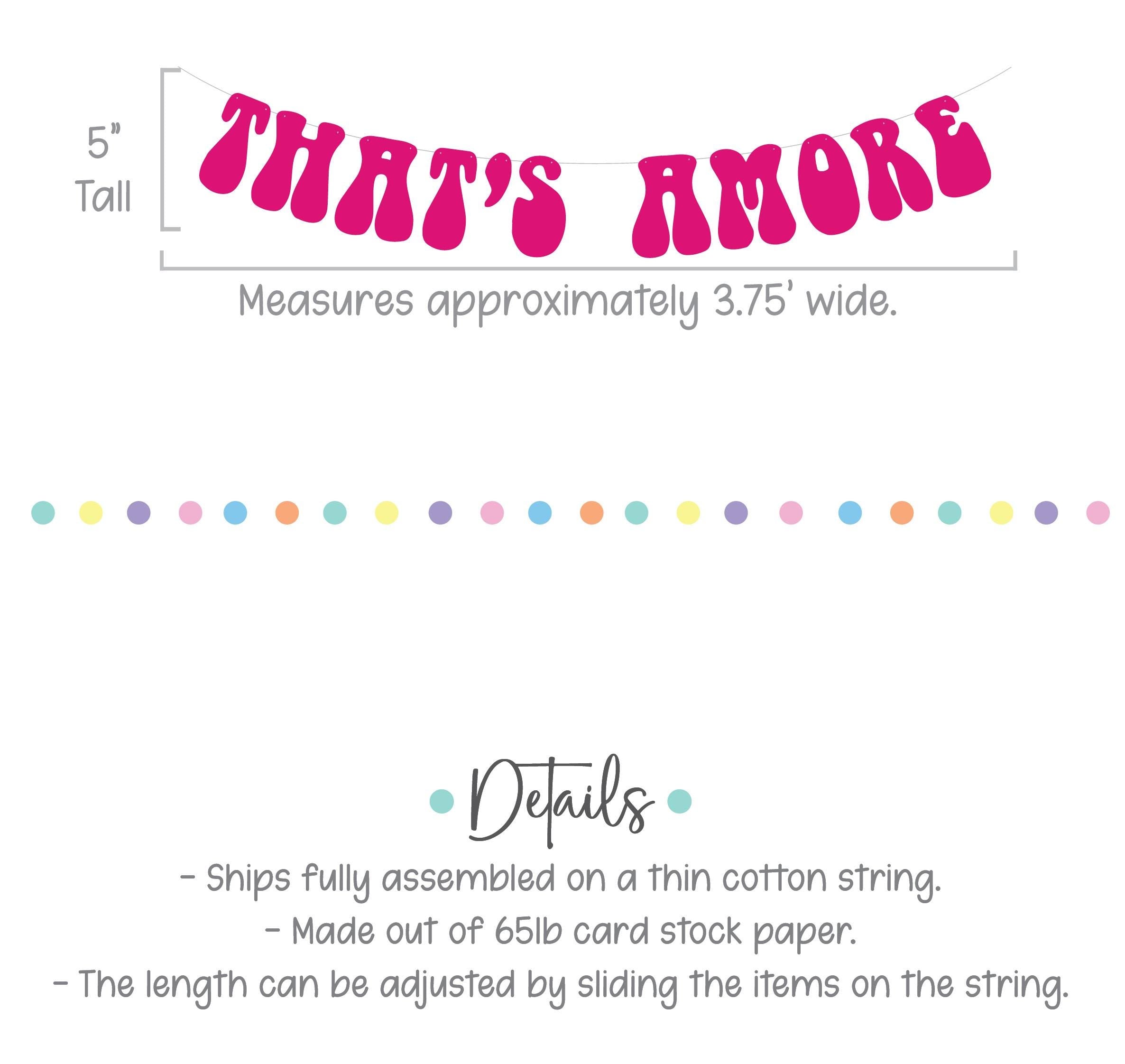 That&#39;s Amore, Fuchsia That&#39;s Amore Banner, That&#39;s Amore Decorations, Fuchsia Wedding Decorations, Bachelorette Decorations, Wedding Backdrop