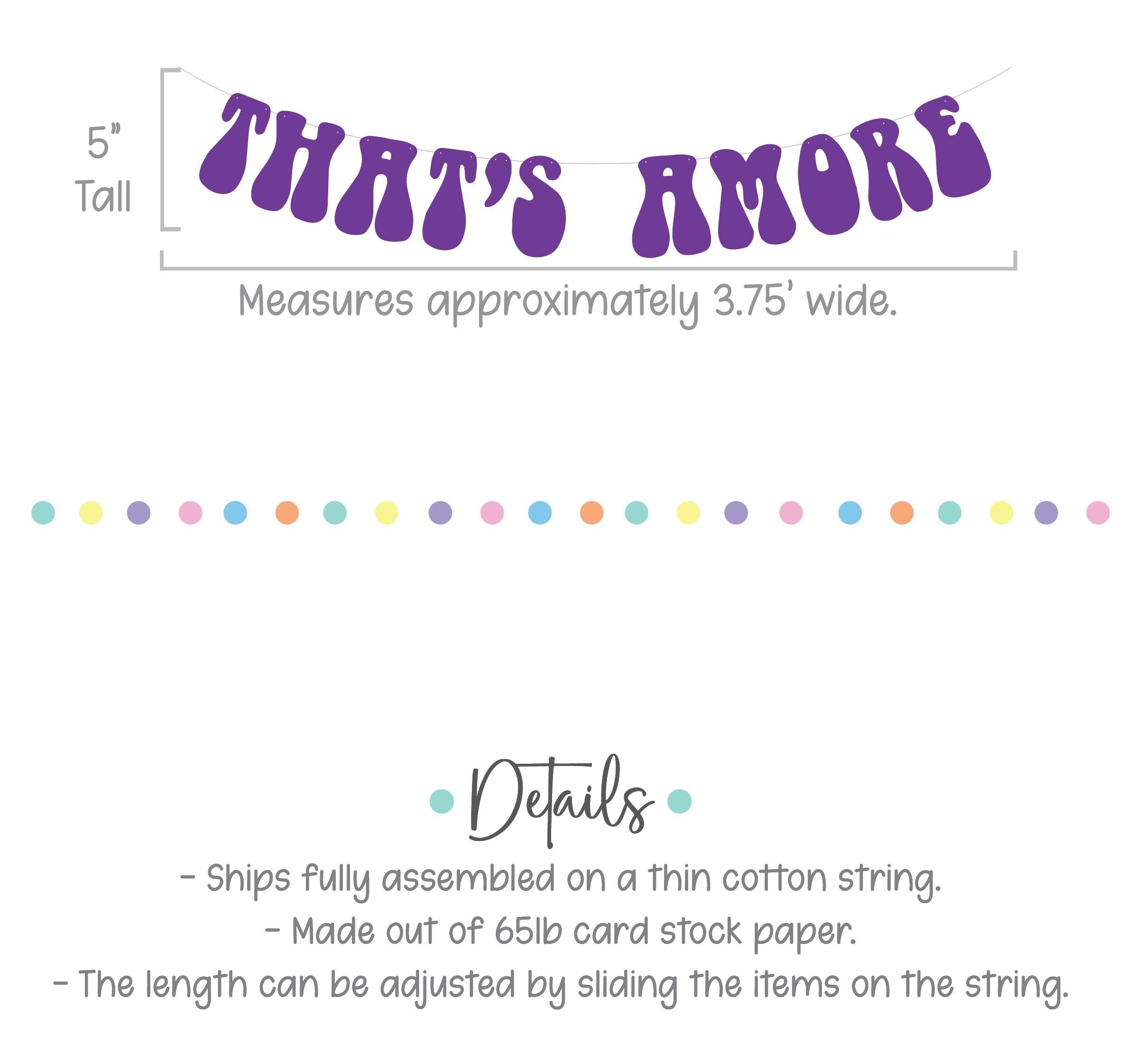 That&#39;s Amore, Purple That&#39;s Amore Banner, That&#39;s Amore Decorations, Purple Wedding Decorations, Bachelorette Decorations, Wedding Backdrop