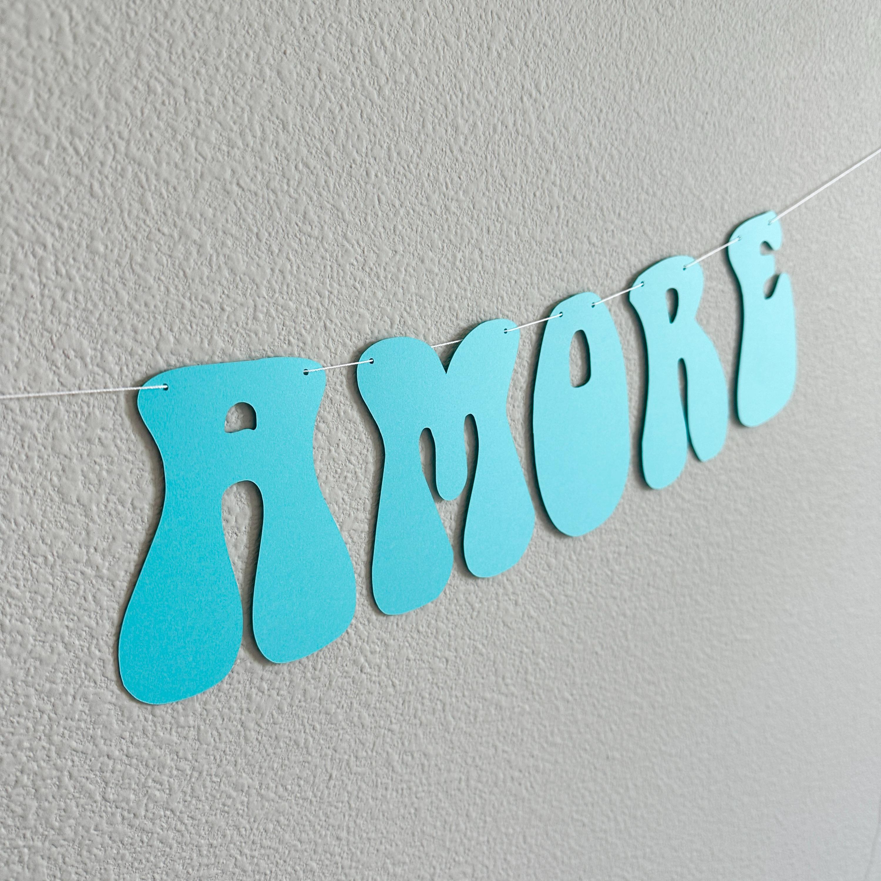 That&#39;s Amore, Aqua That&#39;s Amore Banner, That&#39;s Amore Decorations, Aqua Wedding Decorations, Bachelorette Decorations, Wedding Backdrop