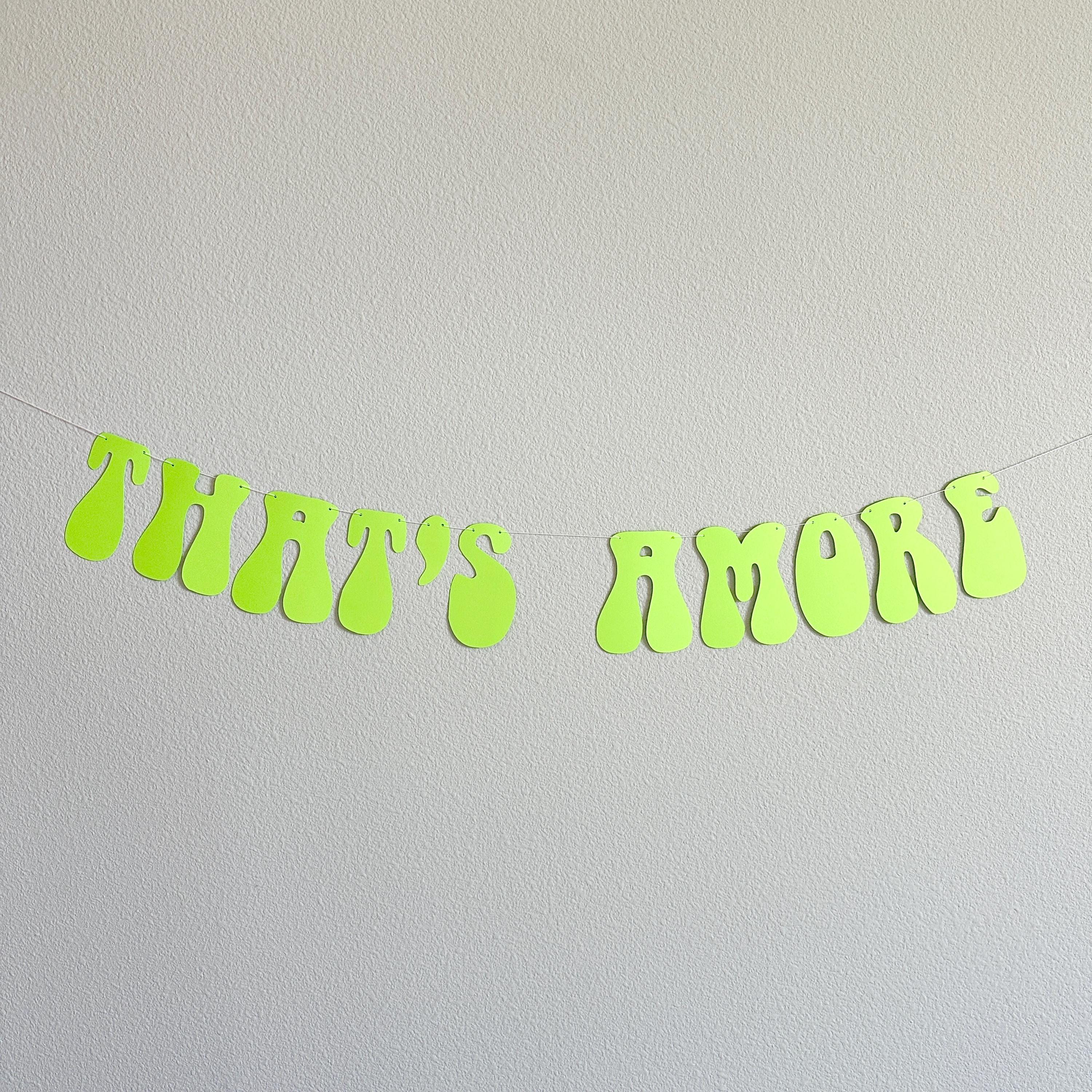 That&#39;s Amore, Lime Green That&#39;s Amore Banner, That&#39;s Amore Decorations, Lime Green Wedding Decorations, Bachelorette Decorations