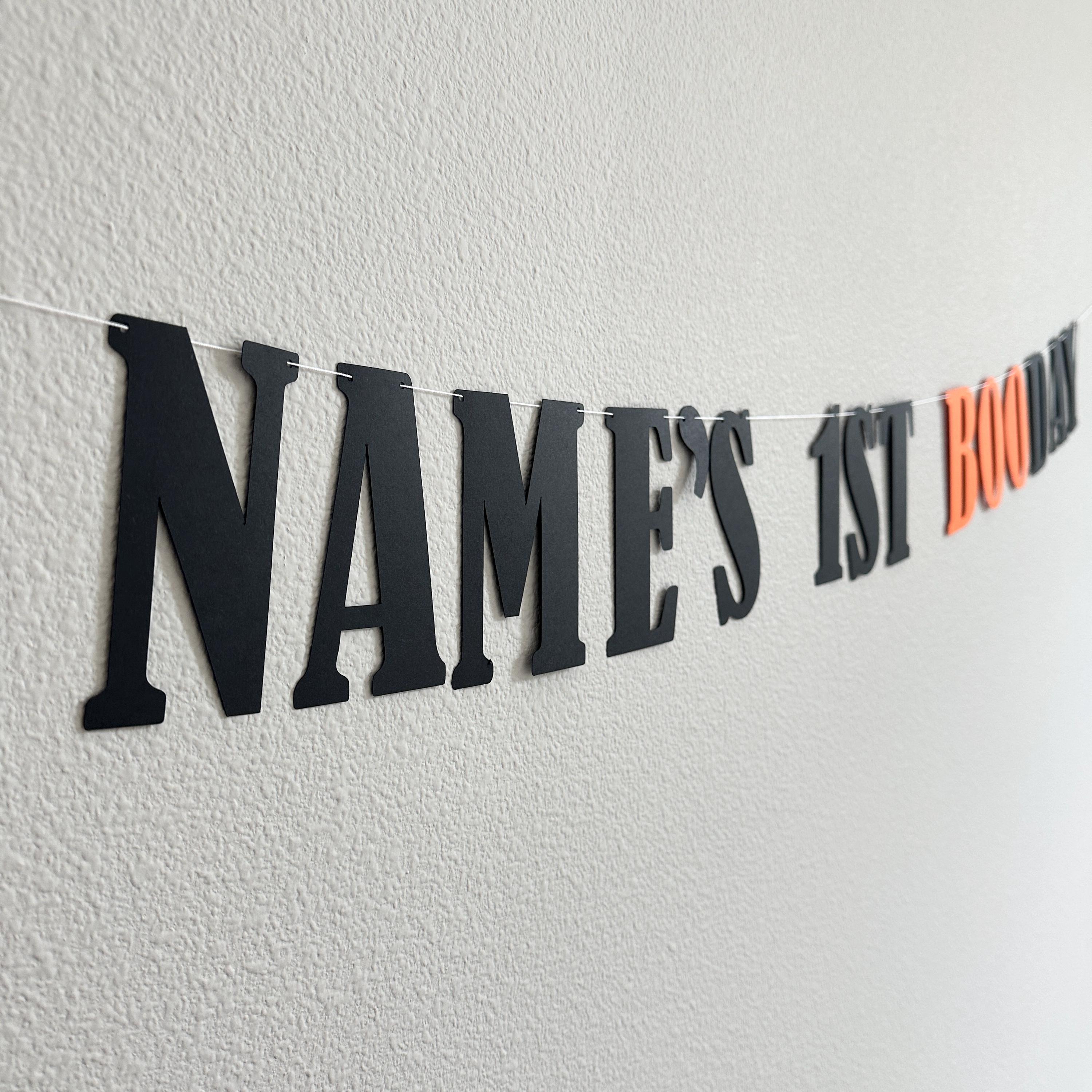1st Booday Banner, Name&#39;s 1st Booday, Halloween Themed 1st Birthday Decorations, Booday Banner Decorations, Halloween Birthday Ideas