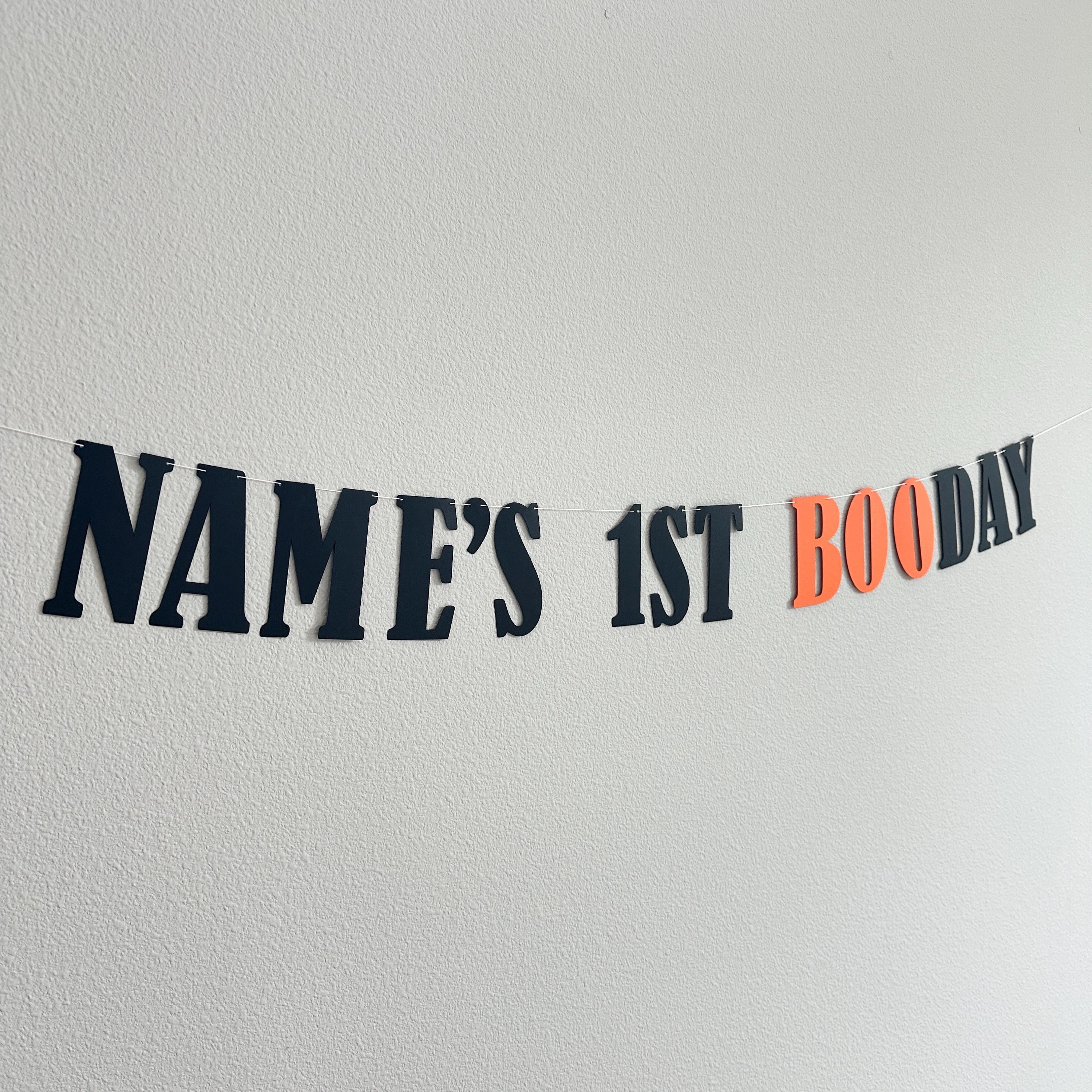 1st Booday Banner, Name&#39;s 1st Booday, Halloween Themed 1st Birthday Decorations, Booday Banner Decorations, Halloween Birthday Ideas