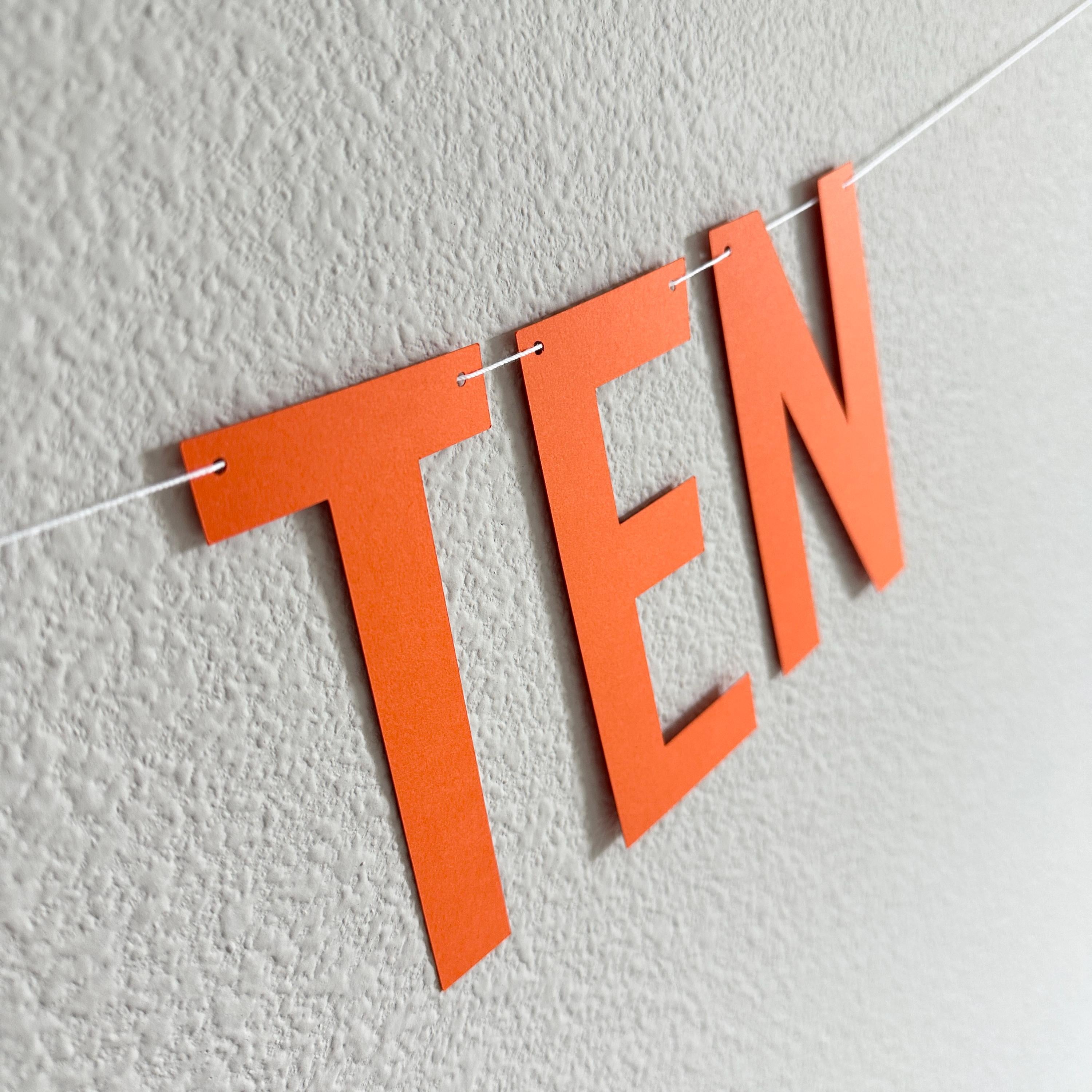 Bruh I&#39;m Ten, 10th Birthday Banner, Tenth Birthday Decorations, Bruh I&#39;m Ten Banner, 10th Birthday Ideas, Boys 10th Birthday, Orange 10th