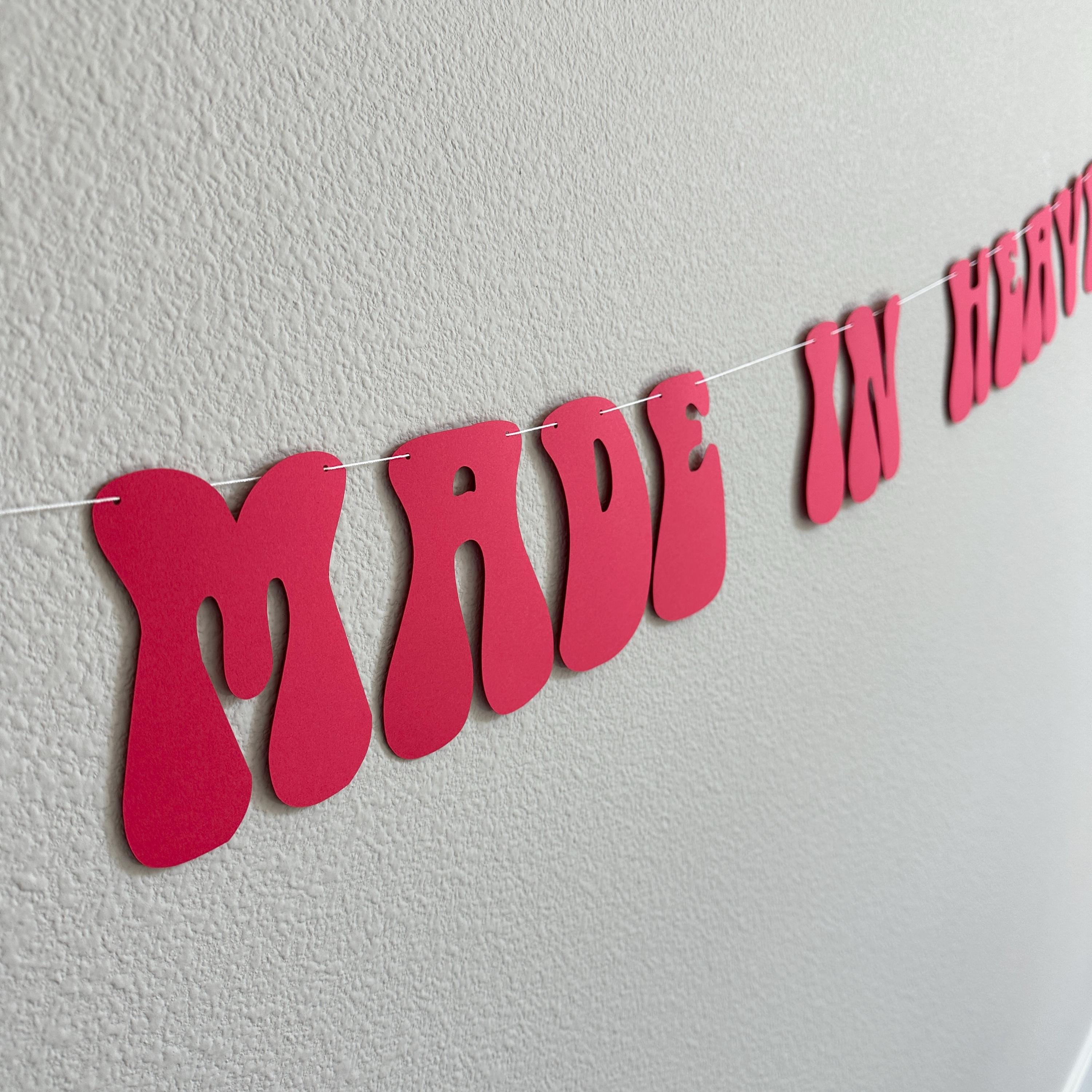 Match Made In Heaven, Wedding Banner, Wedding Decorations, Bridal Shower, Engagement Party Decorations, Red Match Made In Heaven