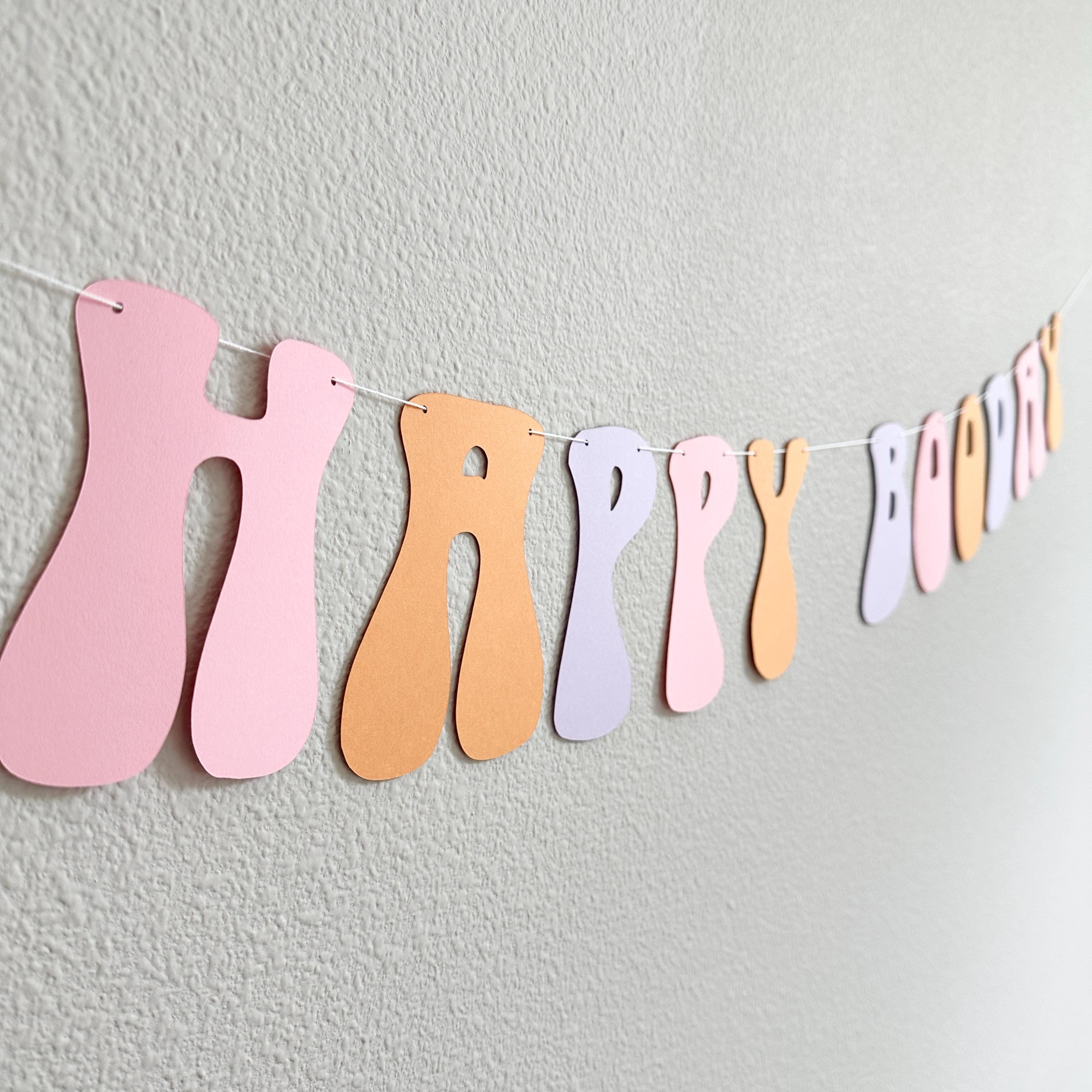 Happy Booday, Halloween Birthday Banner, October Birthday Decorations, Booday Party Decorations, Pink Lavender Halloween Birthday Party