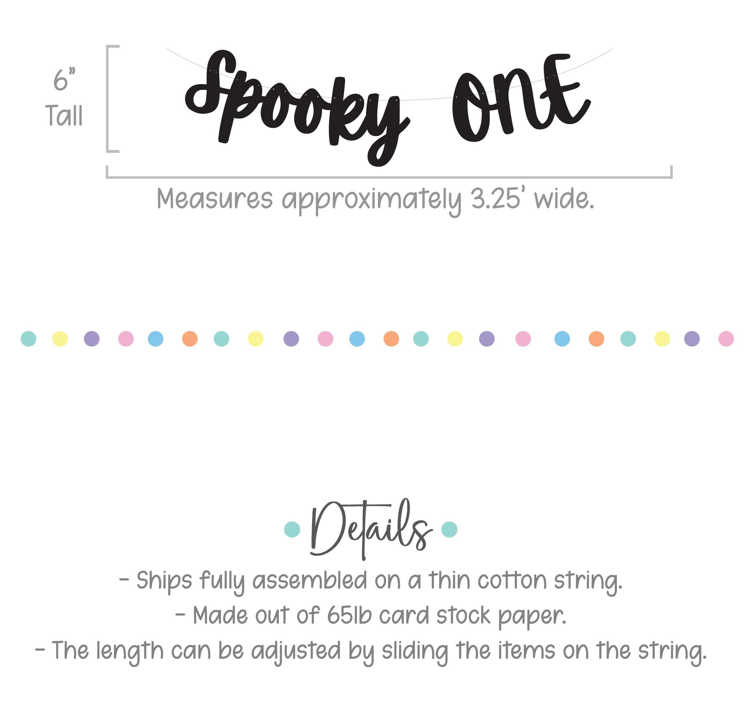 Spooky ONE, Spooky One Banner, Spooky ONE Banner, Spooky One Decorations, Halloween Themed 1st birthday Party, October 1st Birthday ideas