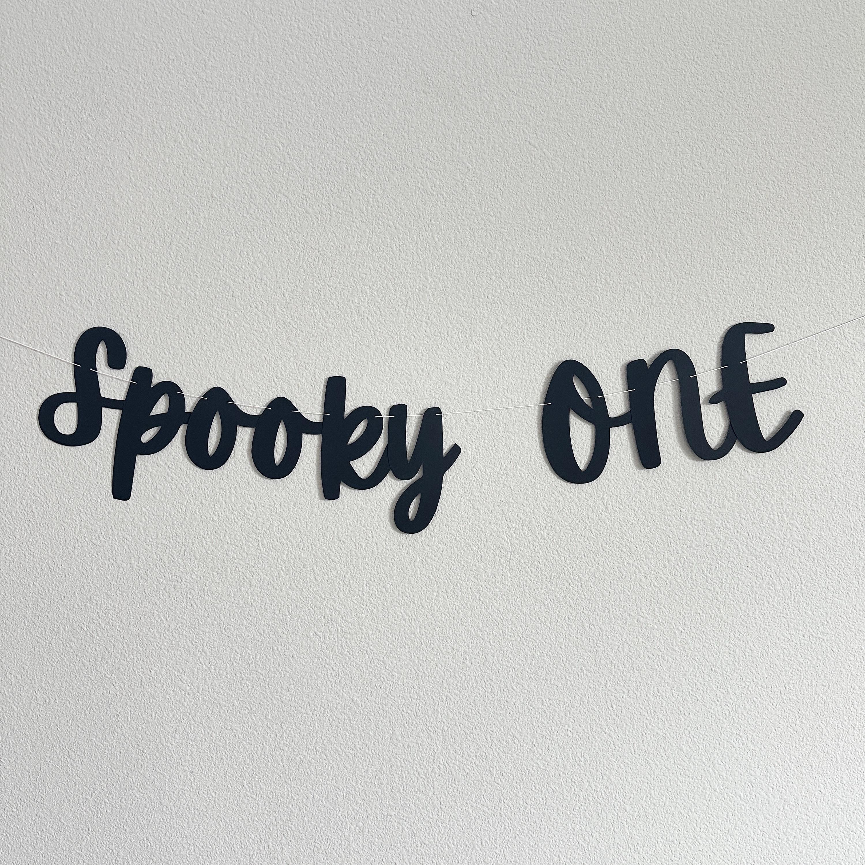 Spooky ONE, Spooky One Banner, Spooky ONE Banner, Spooky One Decorations, Halloween Themed 1st birthday Party, October 1st Birthday ideas