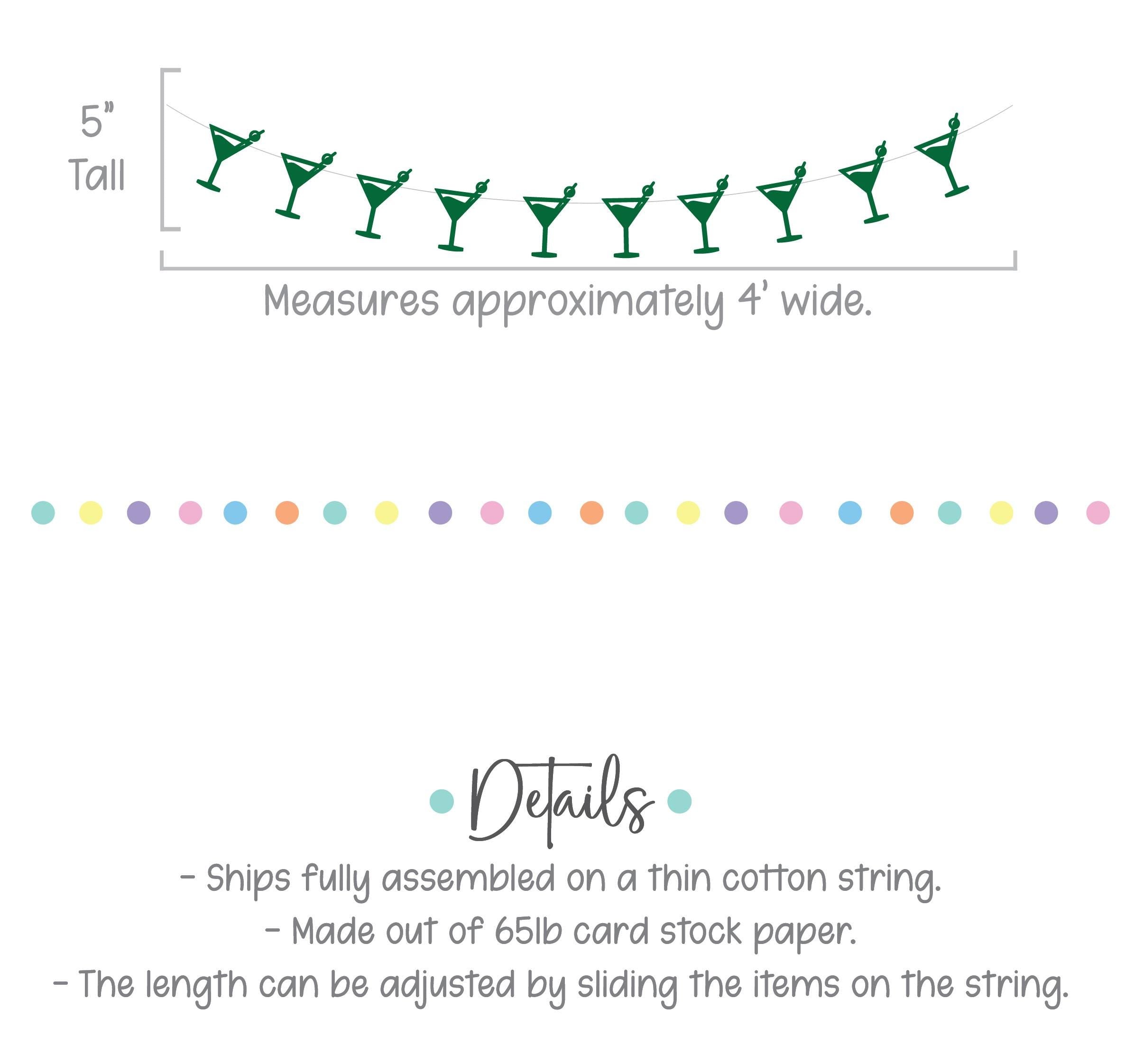 Custom Martini Banner, Custom Martini Banner, Martini Decorations, Martini Birthday, Martini Bachelorette Party, Martini Theme