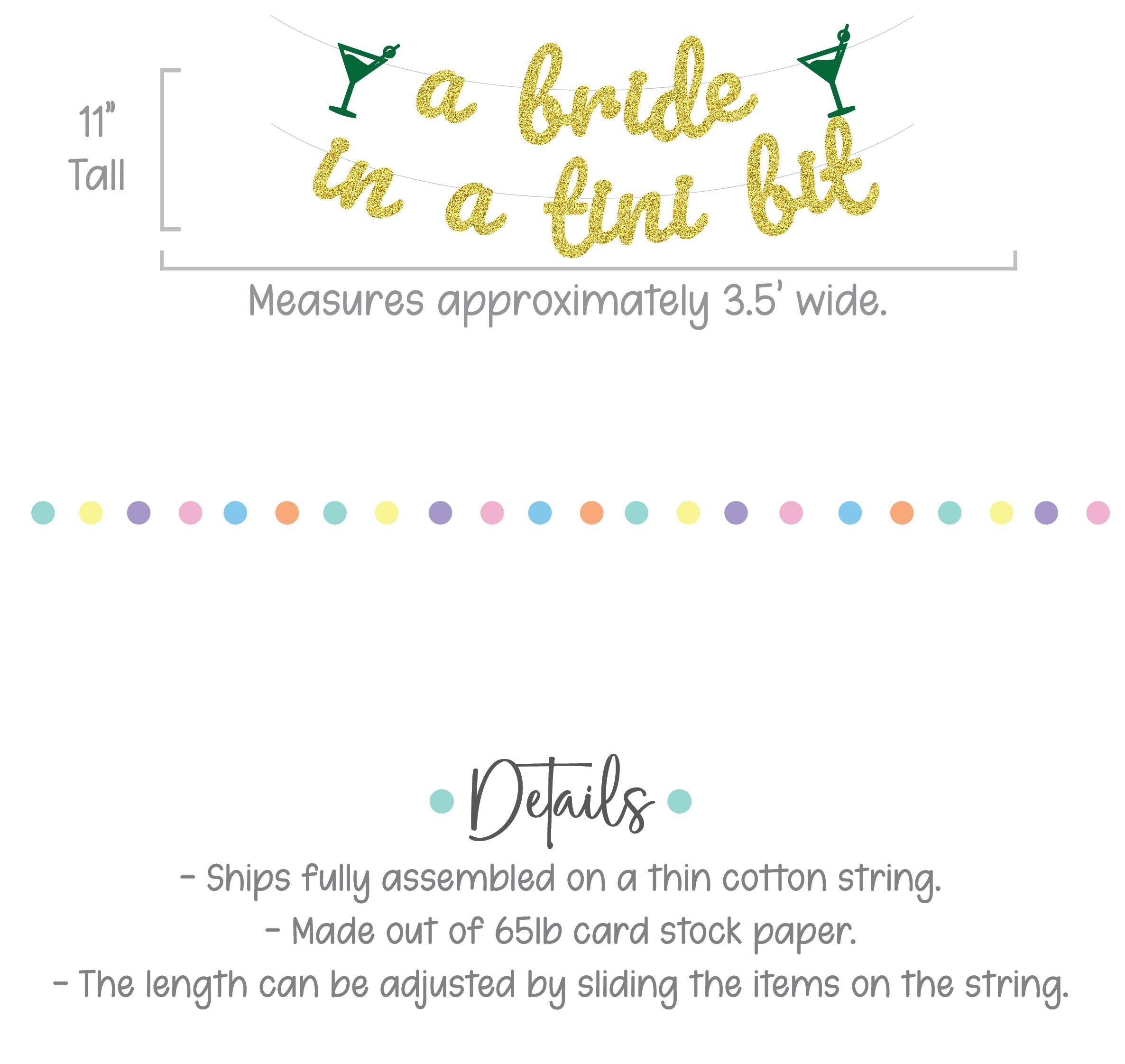A Bride In A Tini Bit, Martini Themed Bachelorette Party, Martini Themed Bridal Shower Decorations, A Bride In A Tini Bit Banner