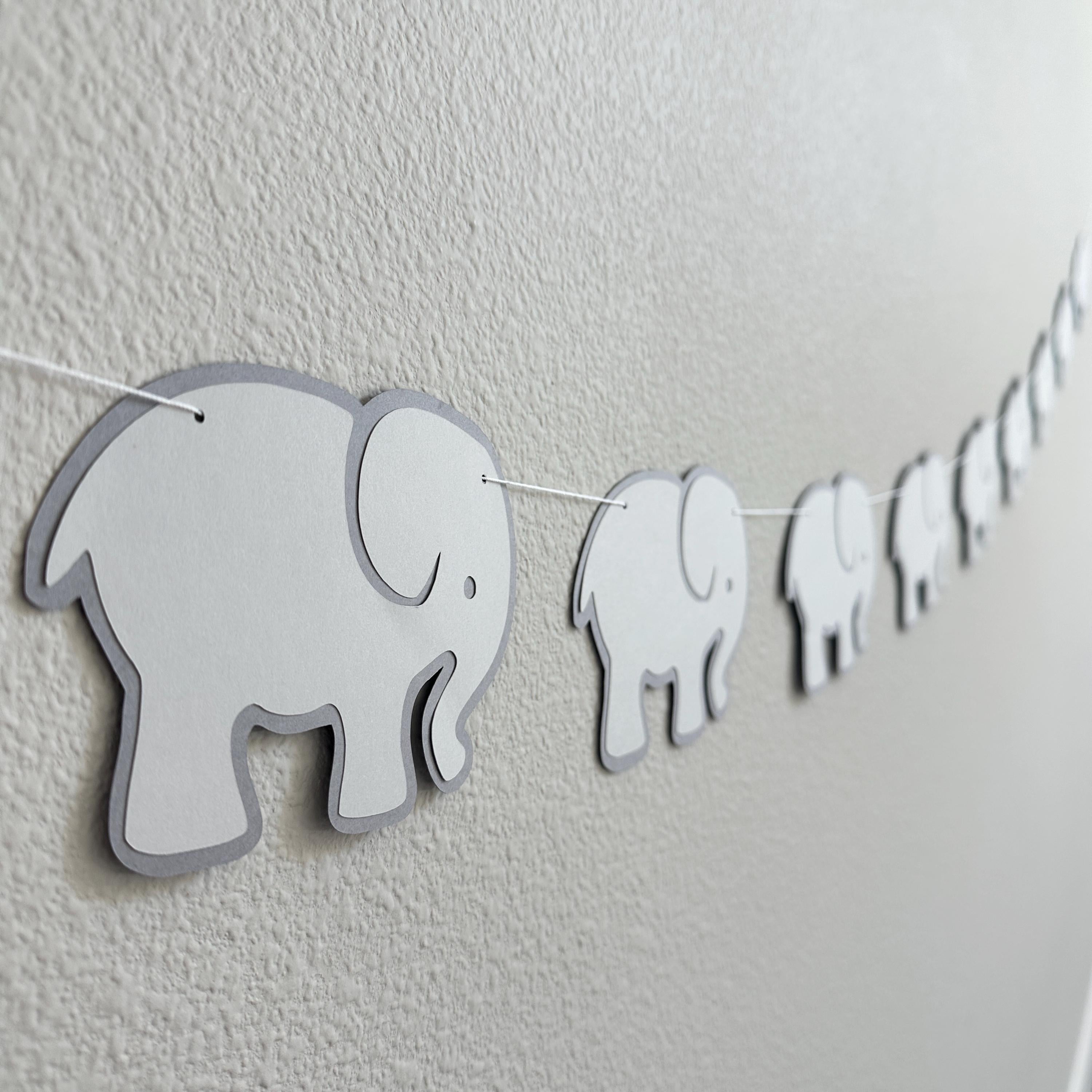 Elephant Garland, Elephant Banner, Cute Elephant Decor, Babies Room Elephants, Elephant Birthday Party Decorations, Cute Elephants
