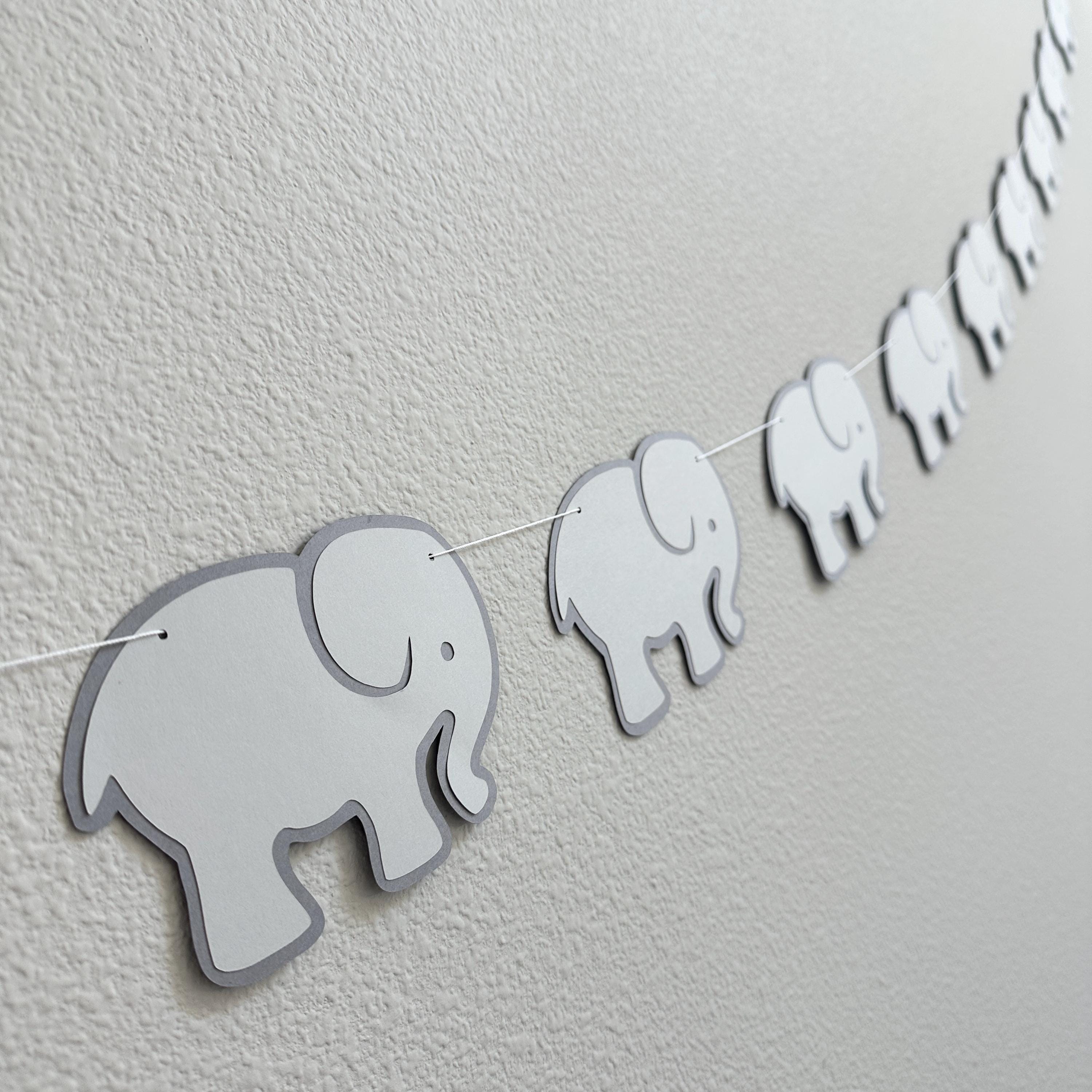 Elephant Garland, Elephant Banner, Cute Elephant Decor, Babies Room Elephants, Elephant Birthday Party Decorations, Cute Elephants