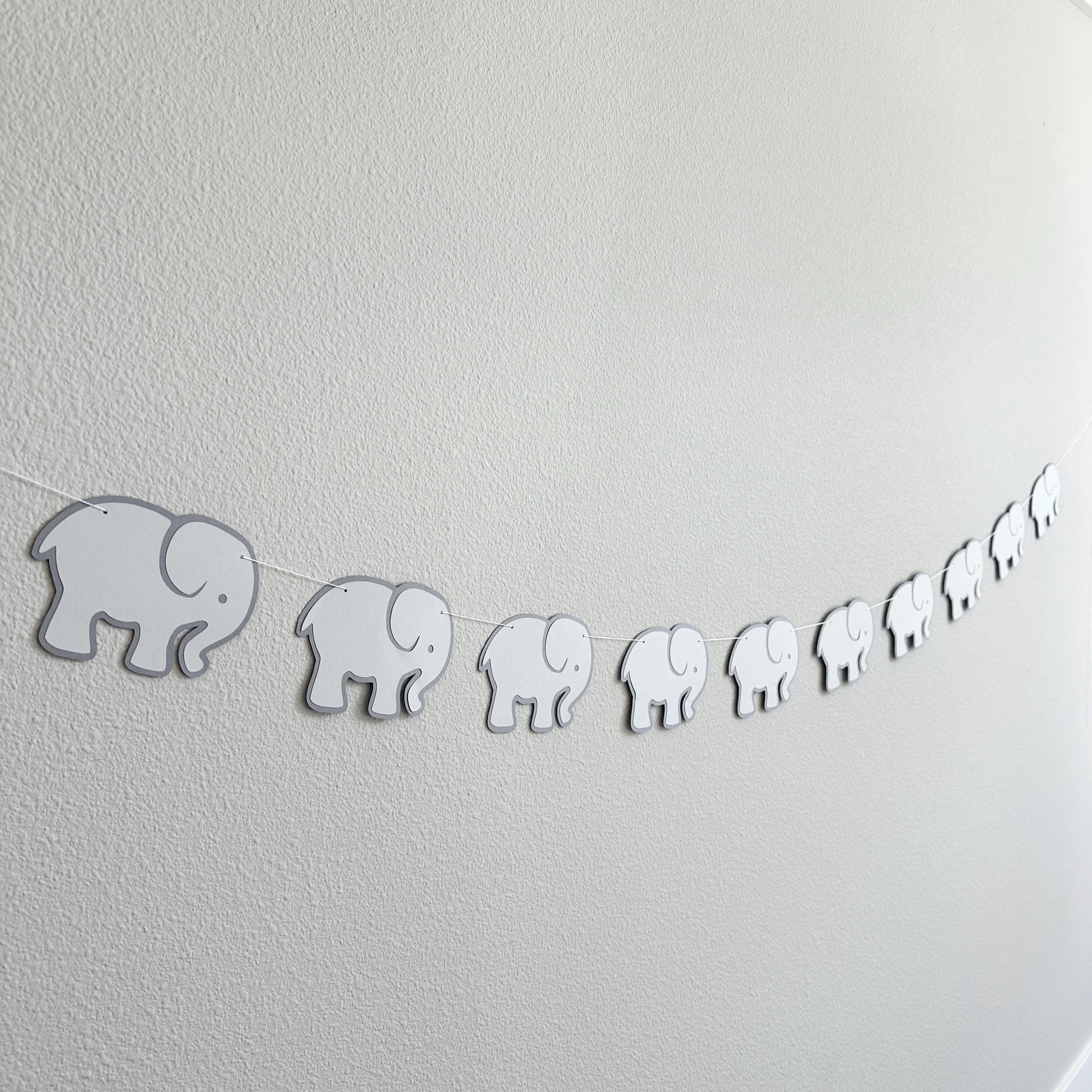 Elephant Garland, Elephant Banner, Cute Elephant Decor, Babies Room Elephants, Elephant Birthday Party Decorations, Cute Elephants