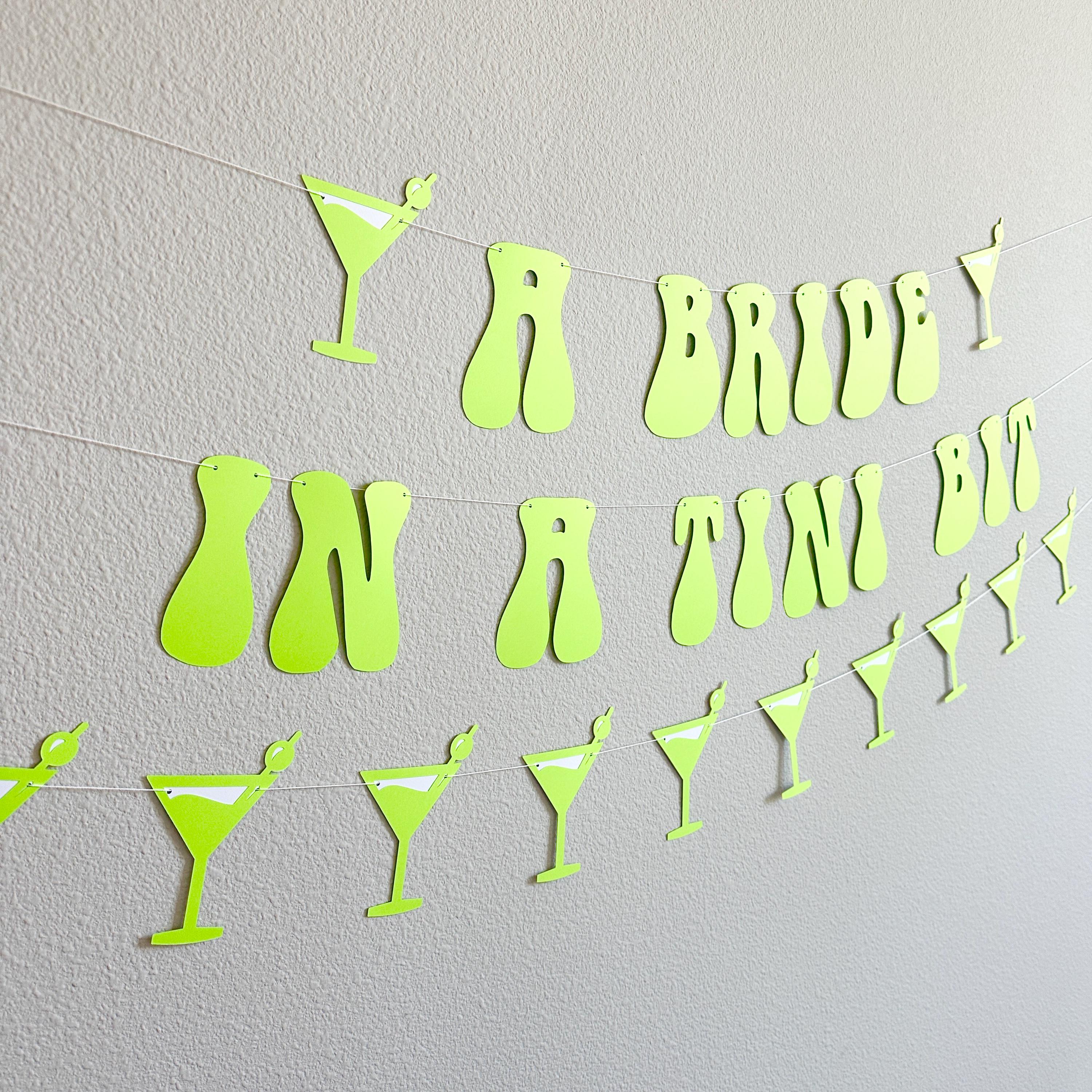 A Bride In A Tini Bit, Espresso Martini Themed Bachelorette Party Banner, A Bride In A Tini Bit Banner, Espresso Martini Bride