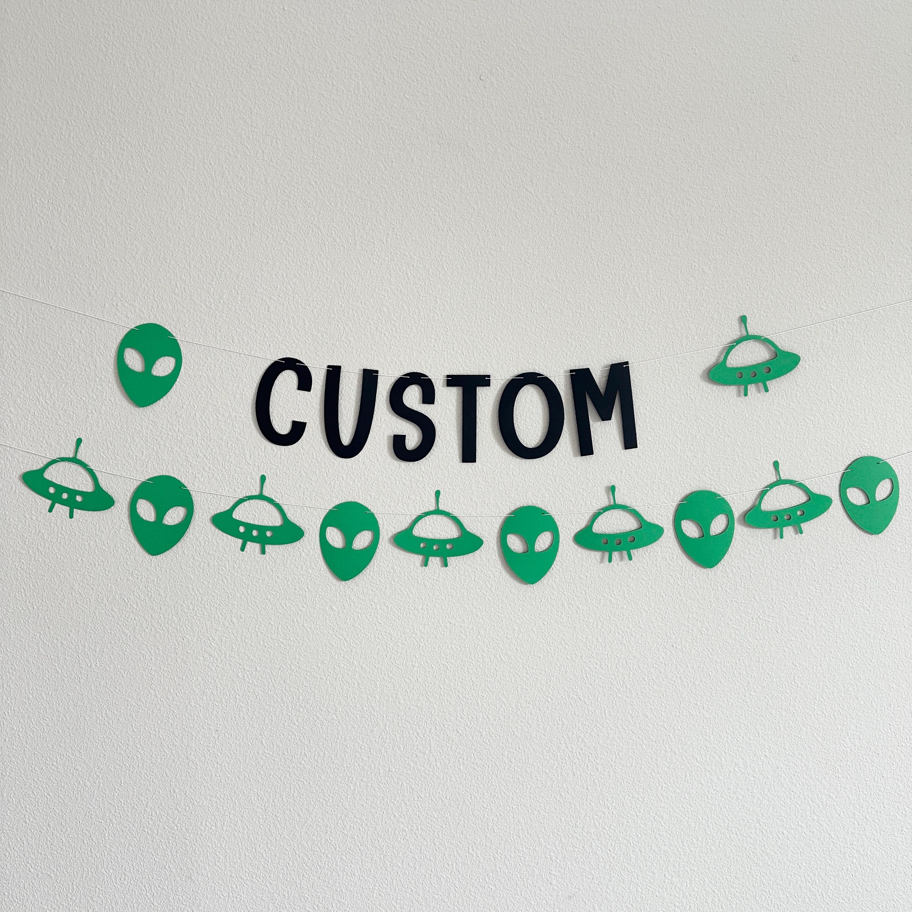 Custom Alien Banner, Alien Birthday Banner, Alien Birthday, Alien Decorations, Alien Birthday Party, Alien Party Decorations