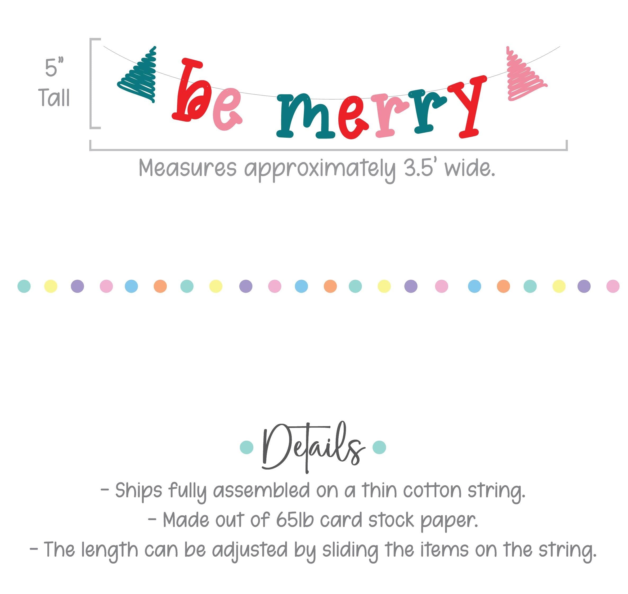 Be Merry, Be Merry Banner, Be Merry Decorations, Christmas 2024 Decorations, Pink Teal Red Christmas, Christmas Party Decorations