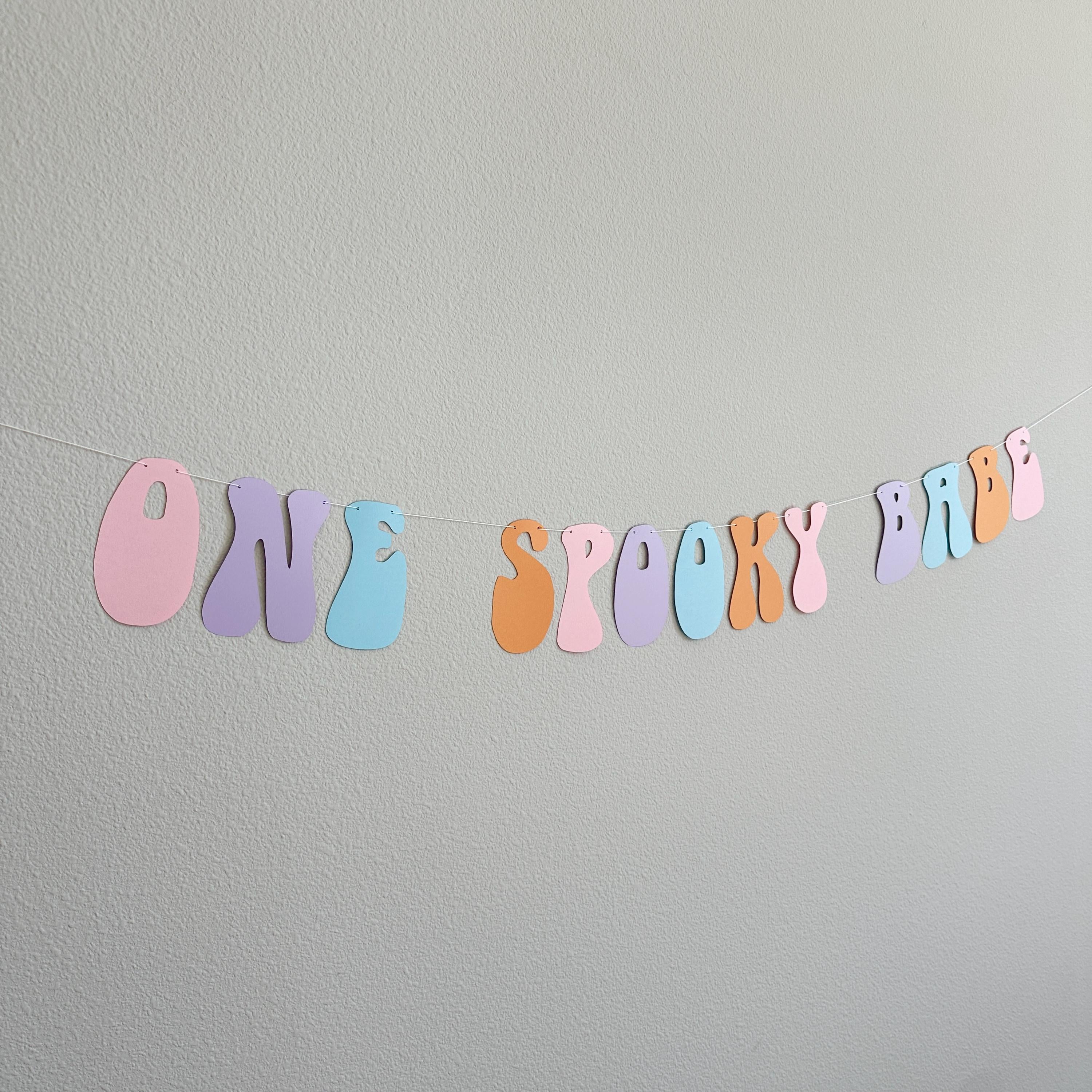 One Spooky Babe, Halloween Themed 1st Birthday Banner, October 1st Birthday Decorations, Spooky One, Girls 1st Birthday Theme Ideas