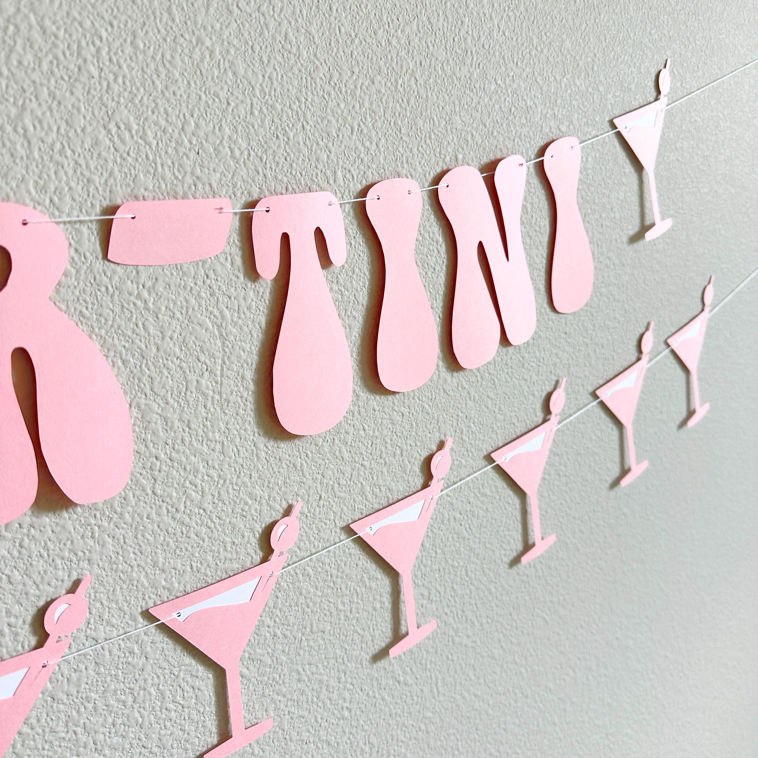 Thir-Tini, Thirtini Banner, 30th Birthday Ideas, Martini 30th Birthday Party, 30th Birthday Decorations, Thir-tini Banner