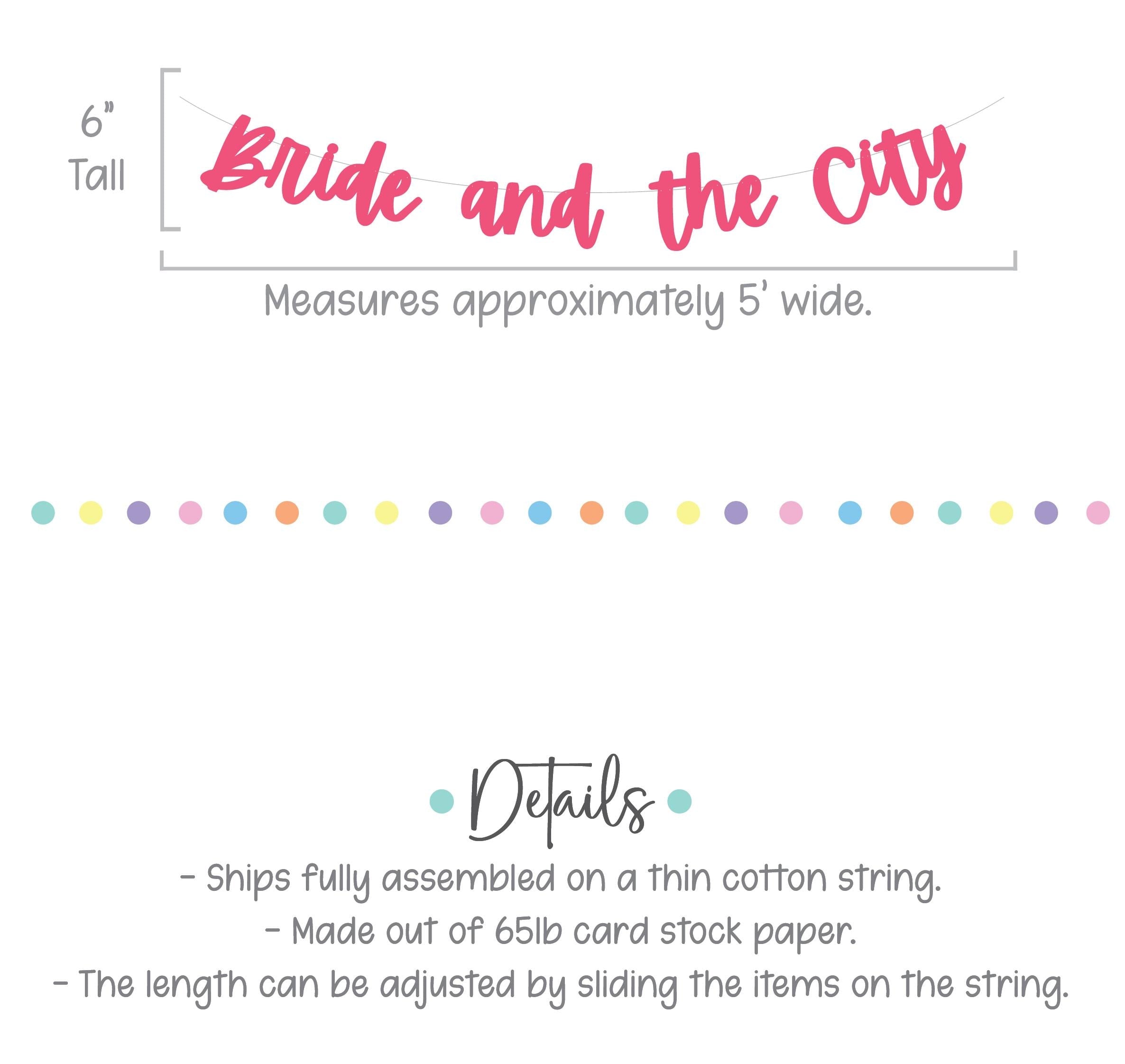 Bride And The City, Bride And The City Banner, Bride And The City Decorations, Big City Bridal Shower, Bachelorette Party Decoration Ideas