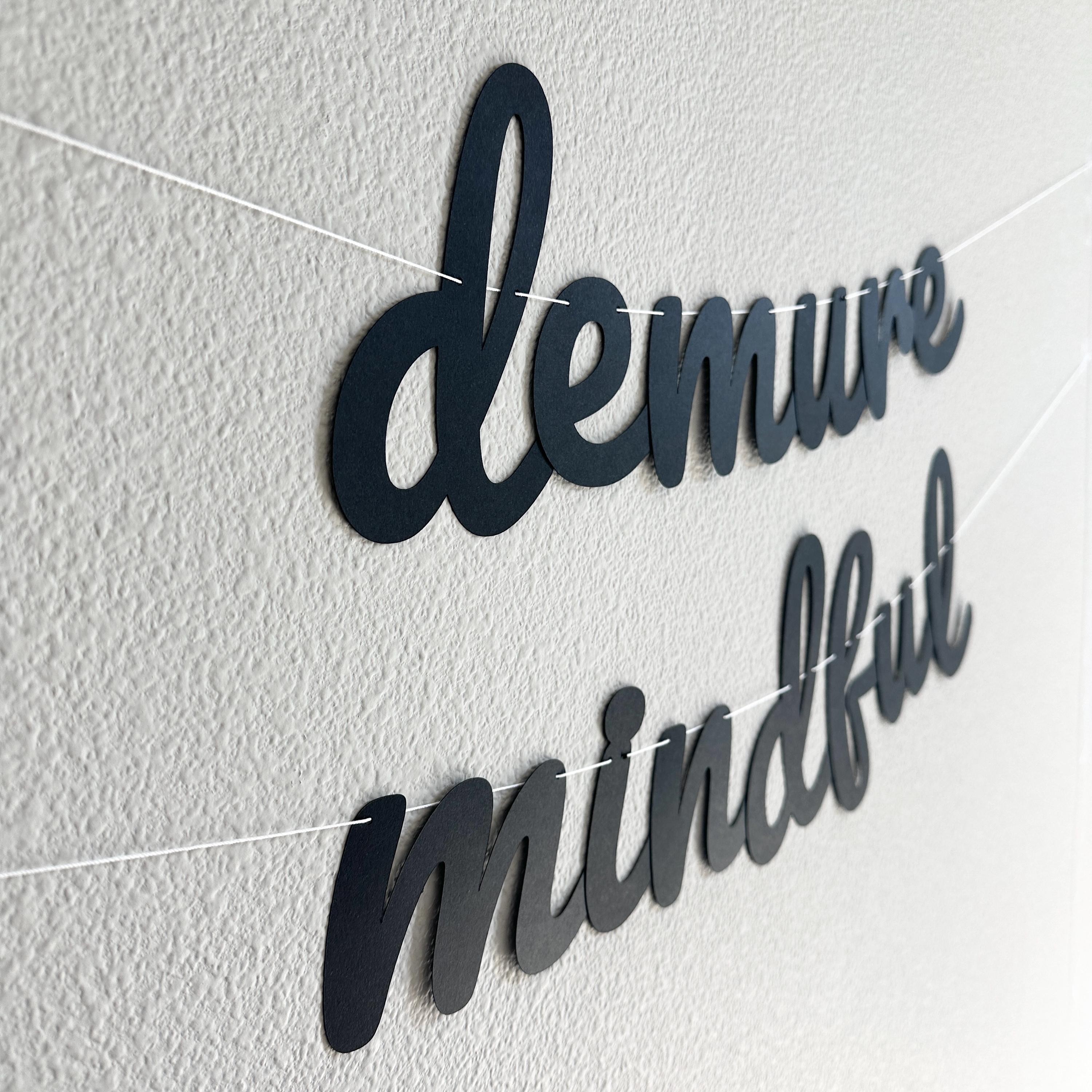 Demure Mindful, Demure Mindful Banner, Demure Mindful Decorations, Demure & Mindful Party Theme Decorations