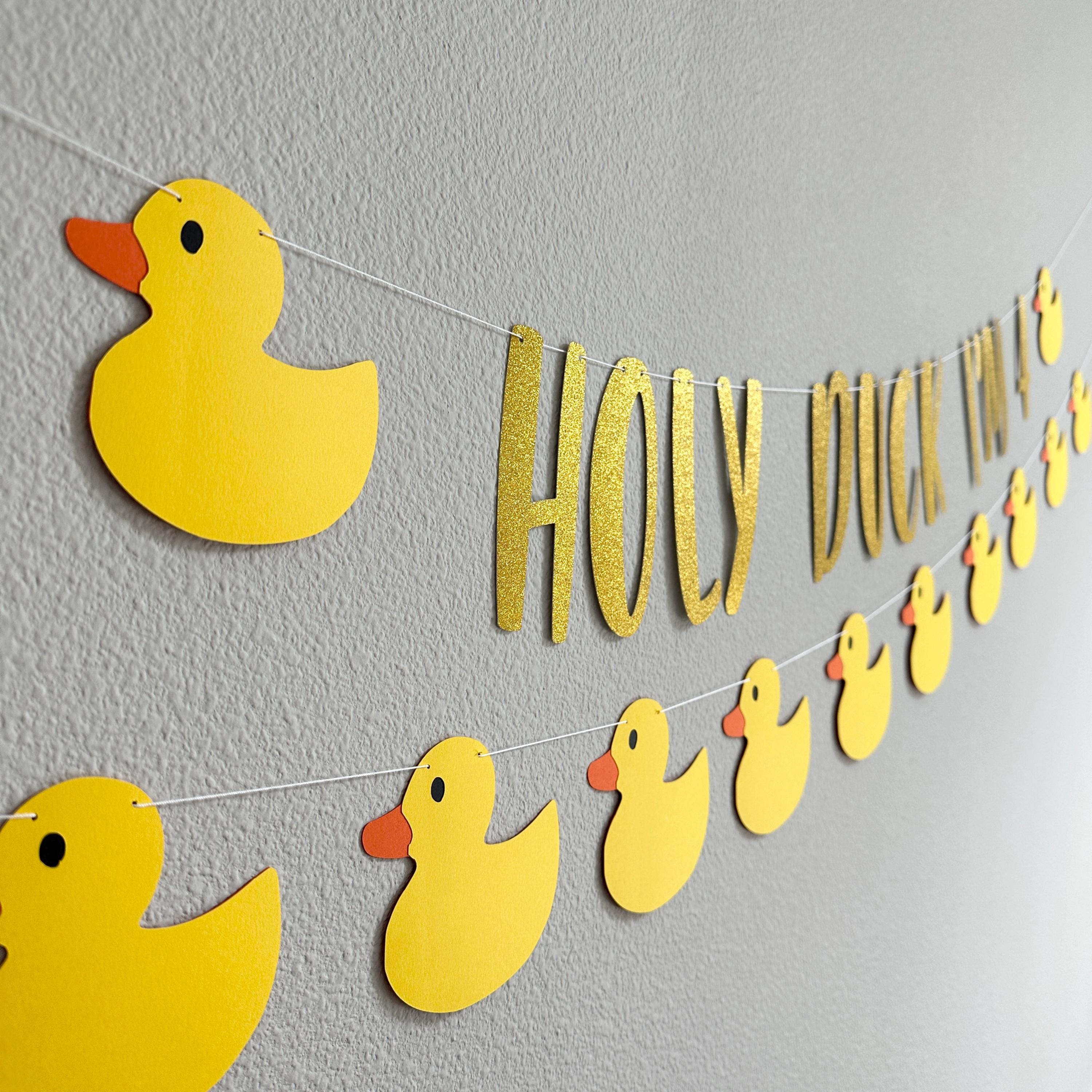 Holy Duck I&#39;m 4, Duck 4th Birthday, Duck Decorations, Duck Birthday, 4th birthday Theme Ideas, Duck 4th Birthday Party Decorations