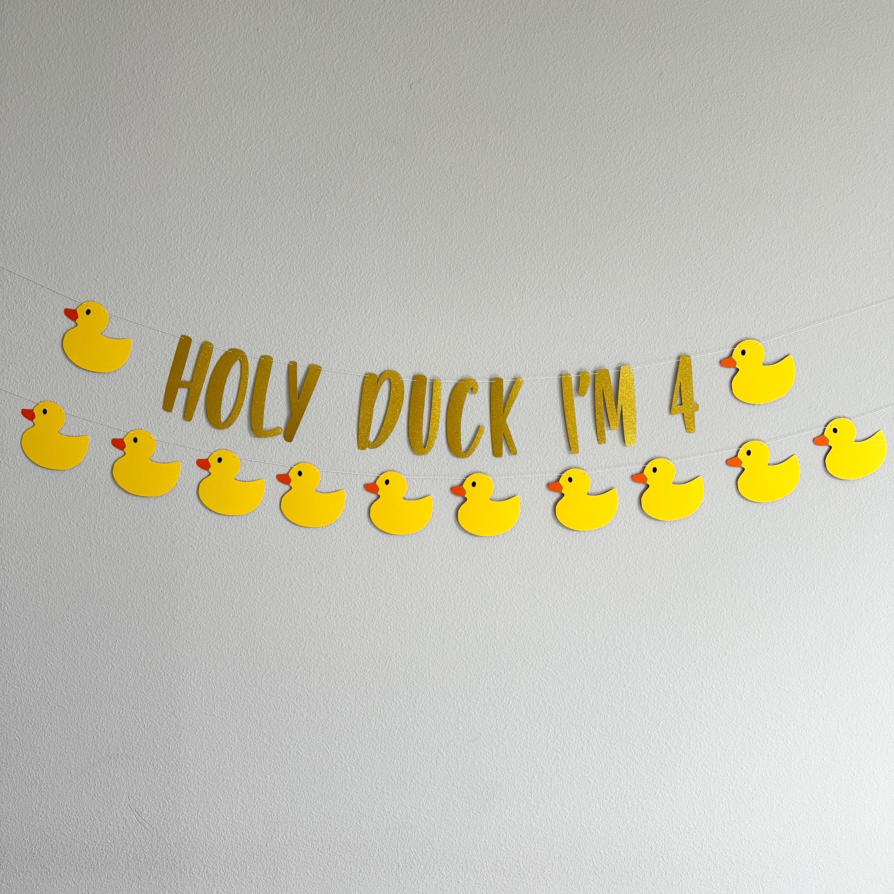 Holy Duck I&#39;m 4, Duck 4th Birthday, Duck Decorations, Duck Birthday, 4th birthday Theme Ideas, Duck 4th Birthday Party Decorations