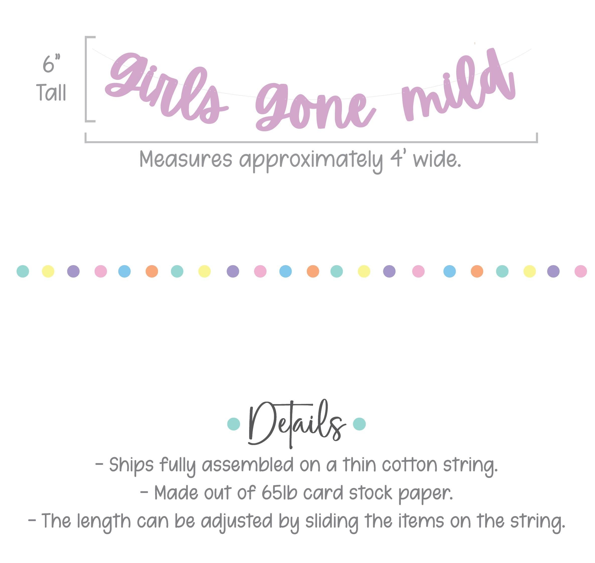 Girls Gone Mild, Girls Gone Mild Decorations, Girls Gone Mild Banner, Bachelorette Ideas, Girls Weekend Decorations, Girls Night