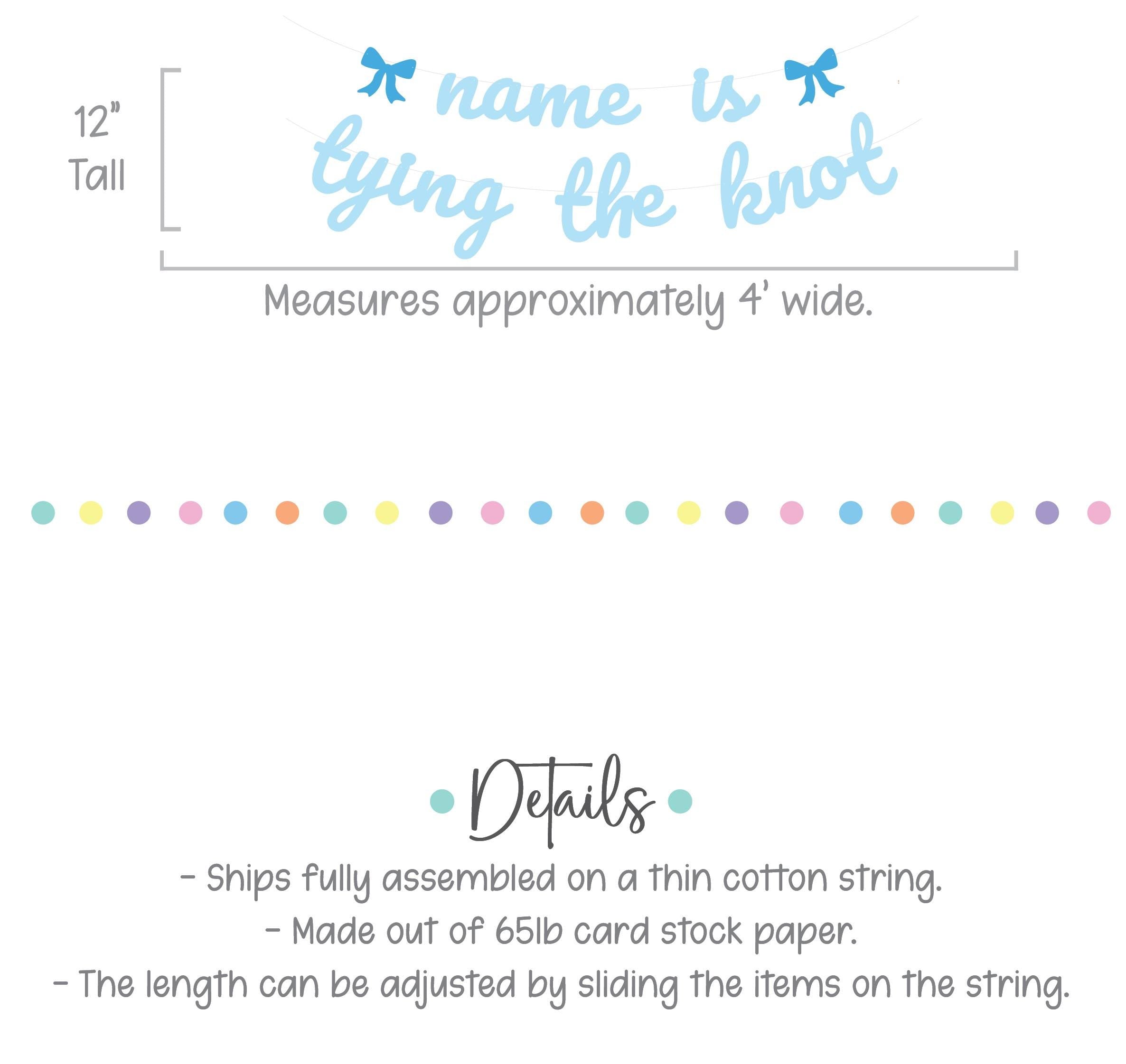 Name Is Tying The Knot Banner, Coquette Bachelorette, Coquette Bridal Shower, Bachelorette Ideas, Tying The Knot