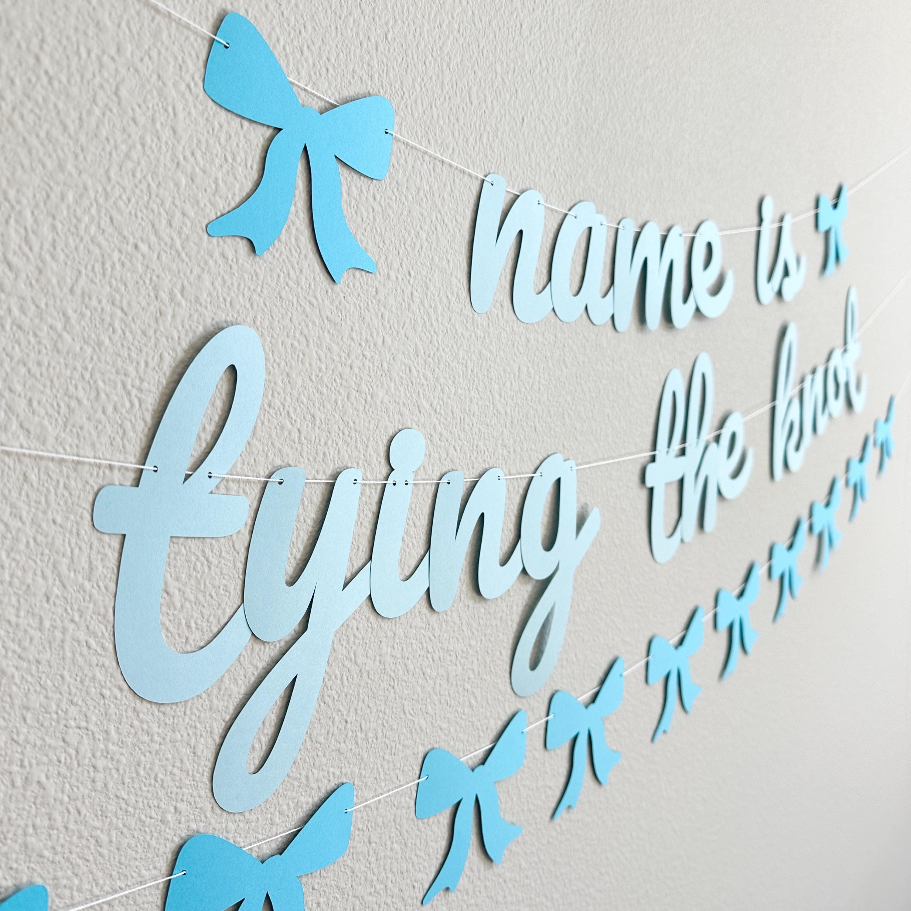 Name Is Tying The Knot Banner, Coquette Bachelorette, Coquette Bridal Shower, Bachelorette Ideas, Tying The Knot