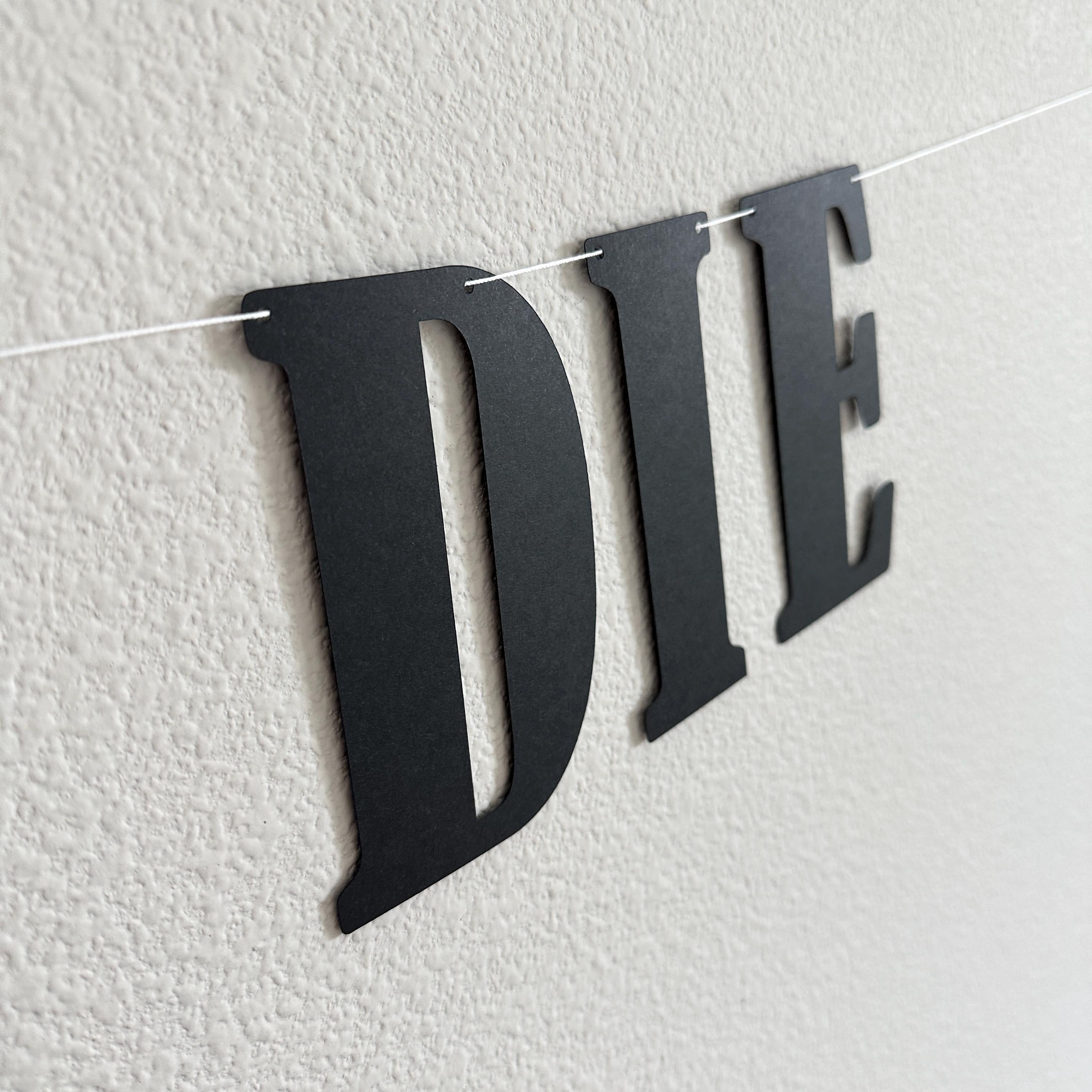 Bride Or Die, Bride Or Die Banner, Bride Or Die Decorations, Halloween Themed Bachelorette Party, October Bridal Shower Ideas