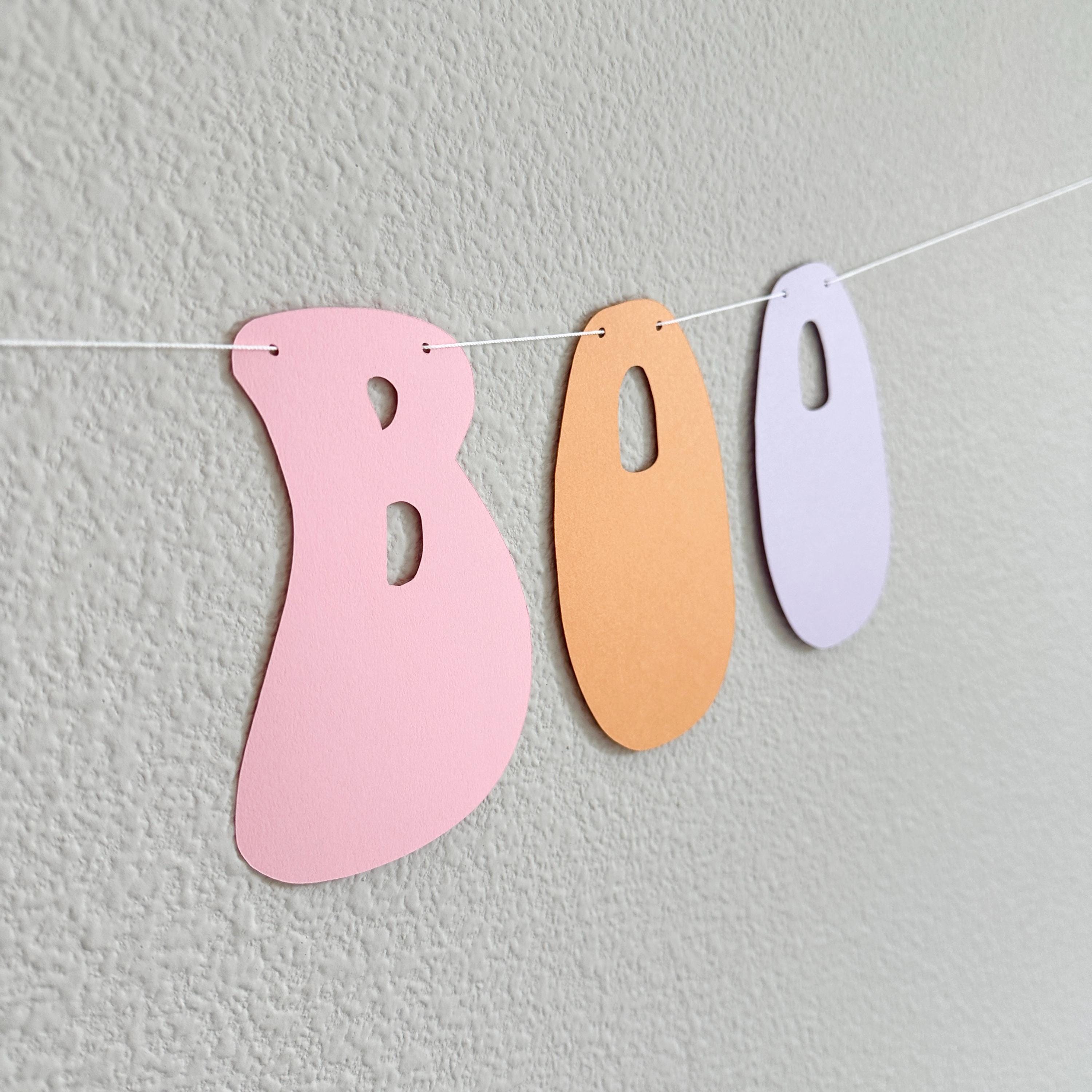 Hey Boo, Hey Boo Banner, Hey Boo Decorations, Halloween Decorations, Halloween Party, Halloween 2024 Trends, Pink Halloween
