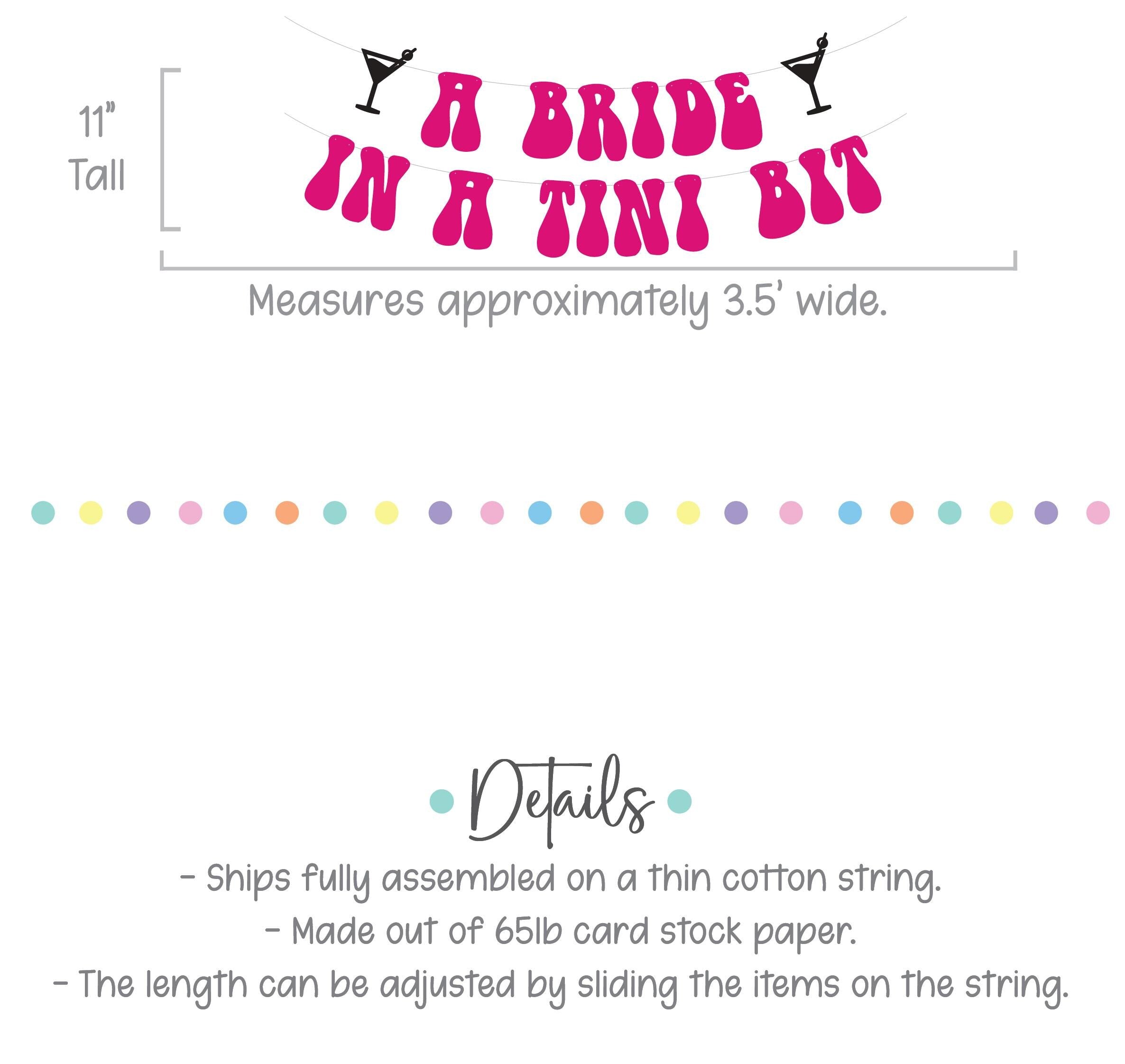 A Bride In A Tini Bit, Espresso Martini Themed Bachelorette Party Banner, A Bride In A Tini Bit Banner, Espresso Martini Bride