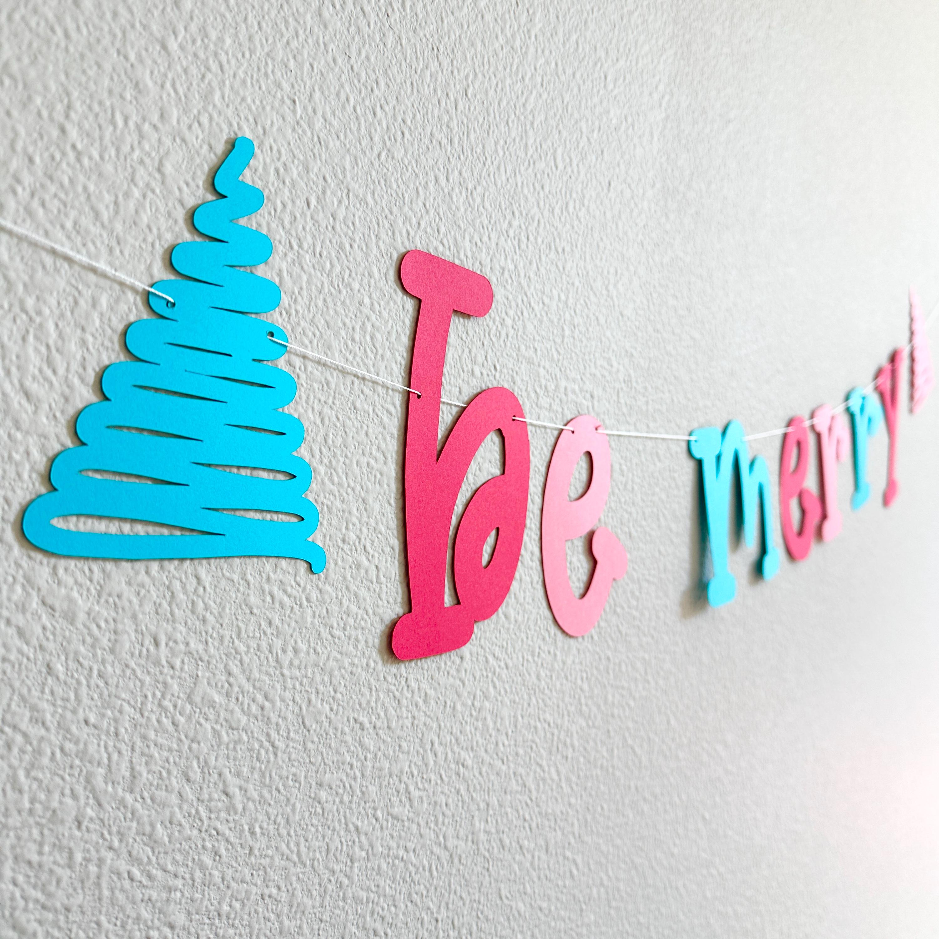 Be Merry, Be Merry Banner, Be Merry Decorations, Christmas 2024 Decorations, Pink Teal Red Christmas, Christmas Party Decorations