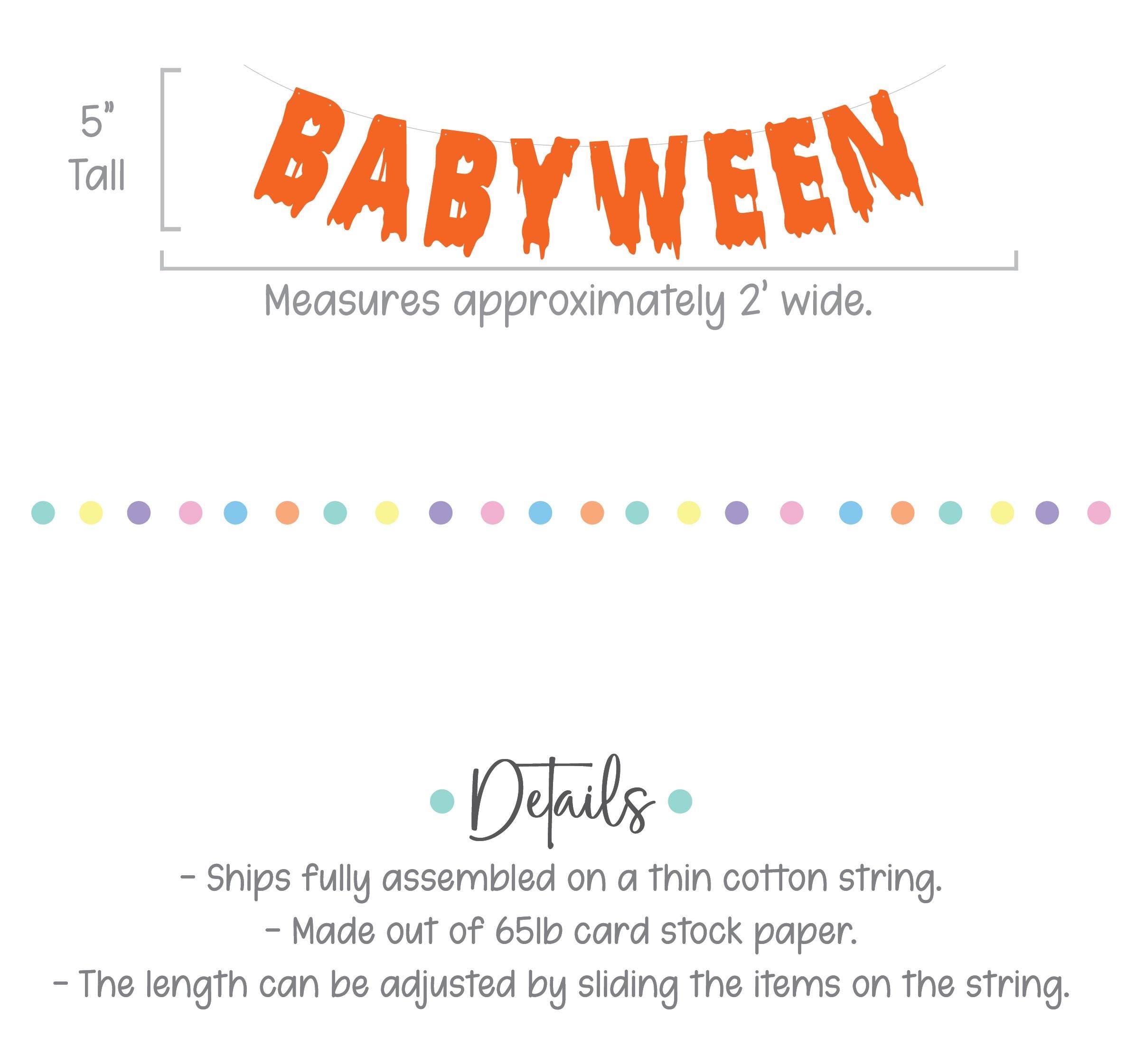 Babyween, Babyween Banner, Babyween Decorations, Halloween Themed Baby Shower, October Baby Shower Decorations