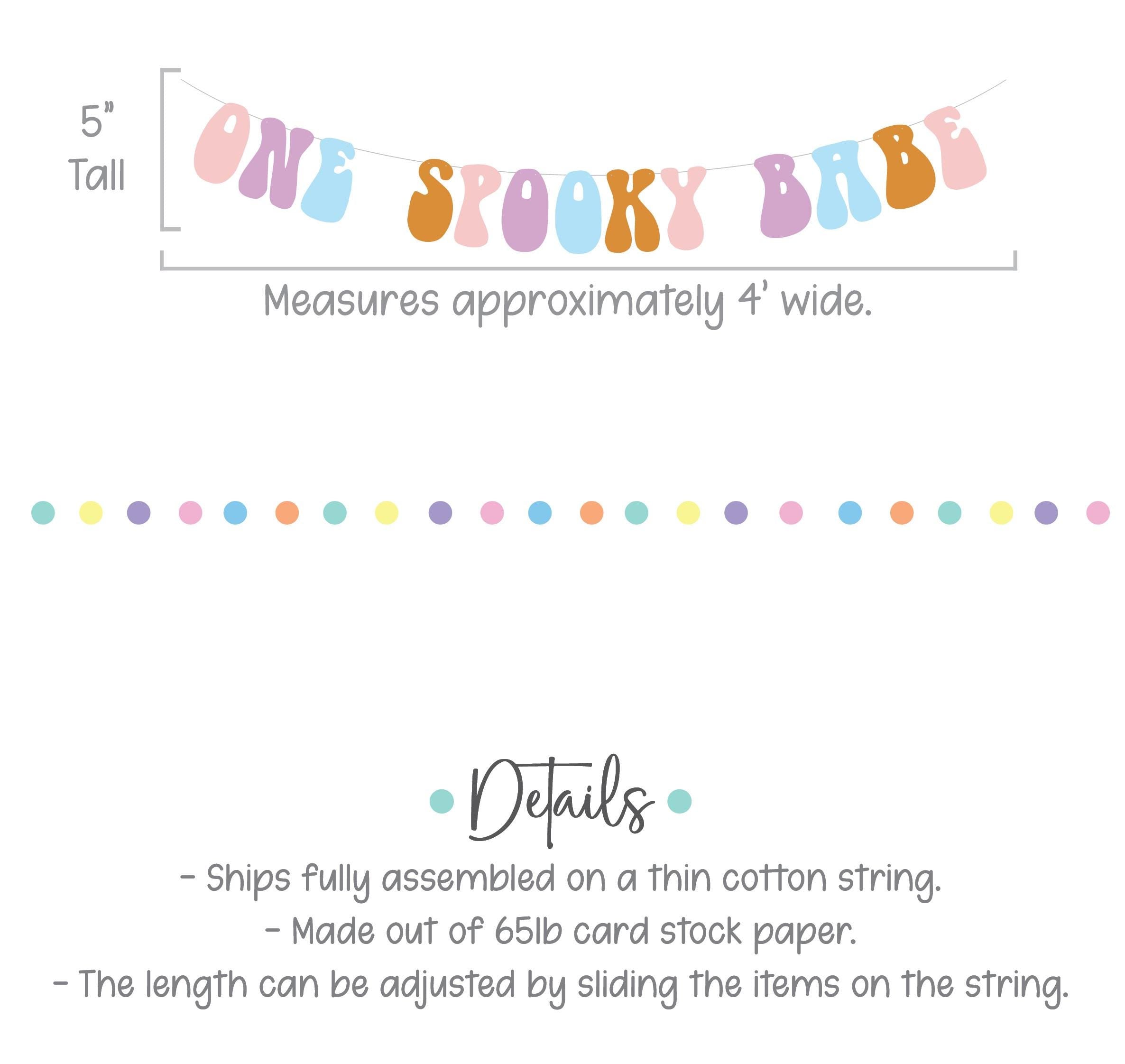 One Spooky Babe, Halloween Themed 1st Birthday Banner, October 1st Birthday Decorations, Spooky One, Girls 1st Birthday Theme Ideas