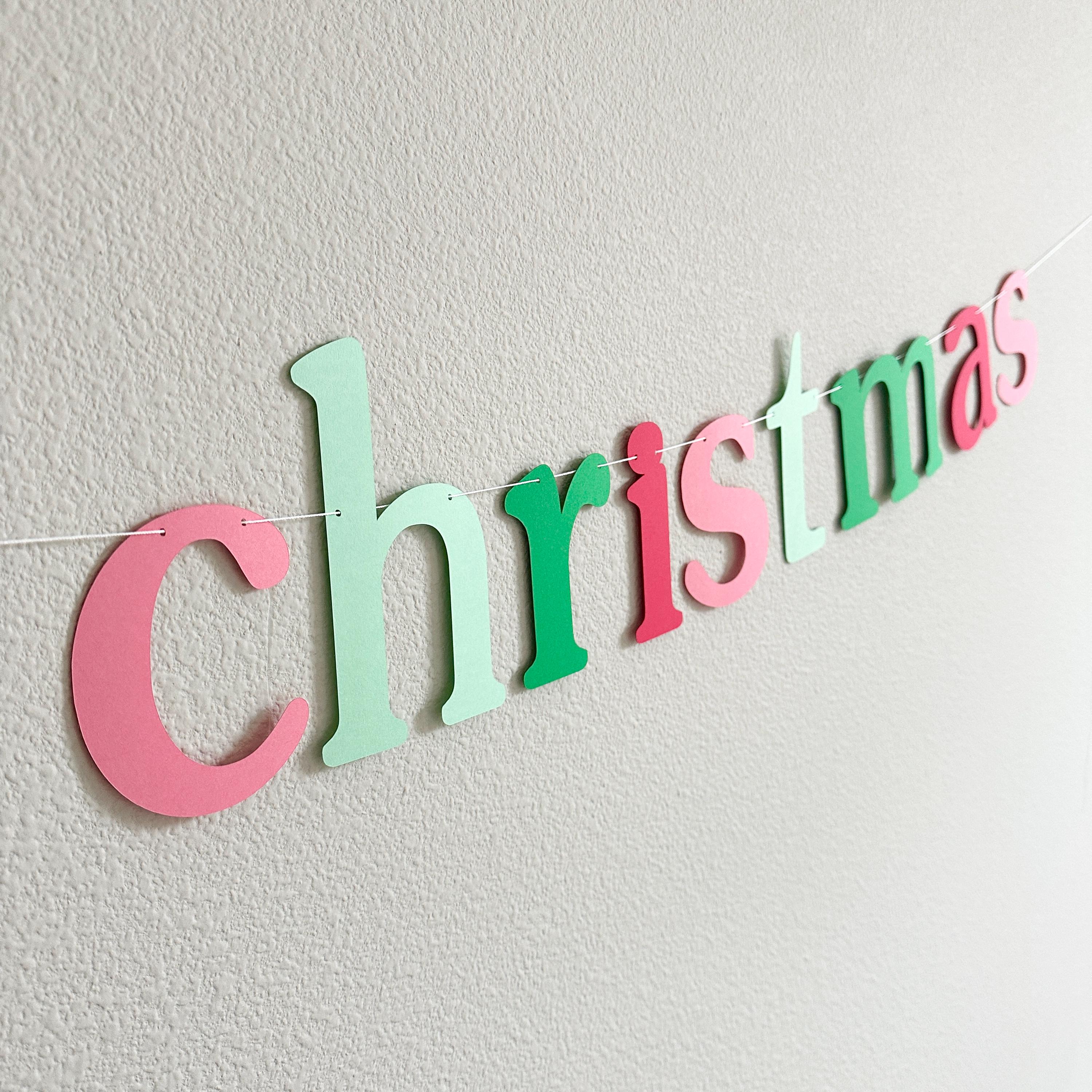 Merry Christmas, Merry Christmas Banner, Merry Christmas Decorations, Pink and Mint Christmas, Trendy Christmas, Christmas Trends
