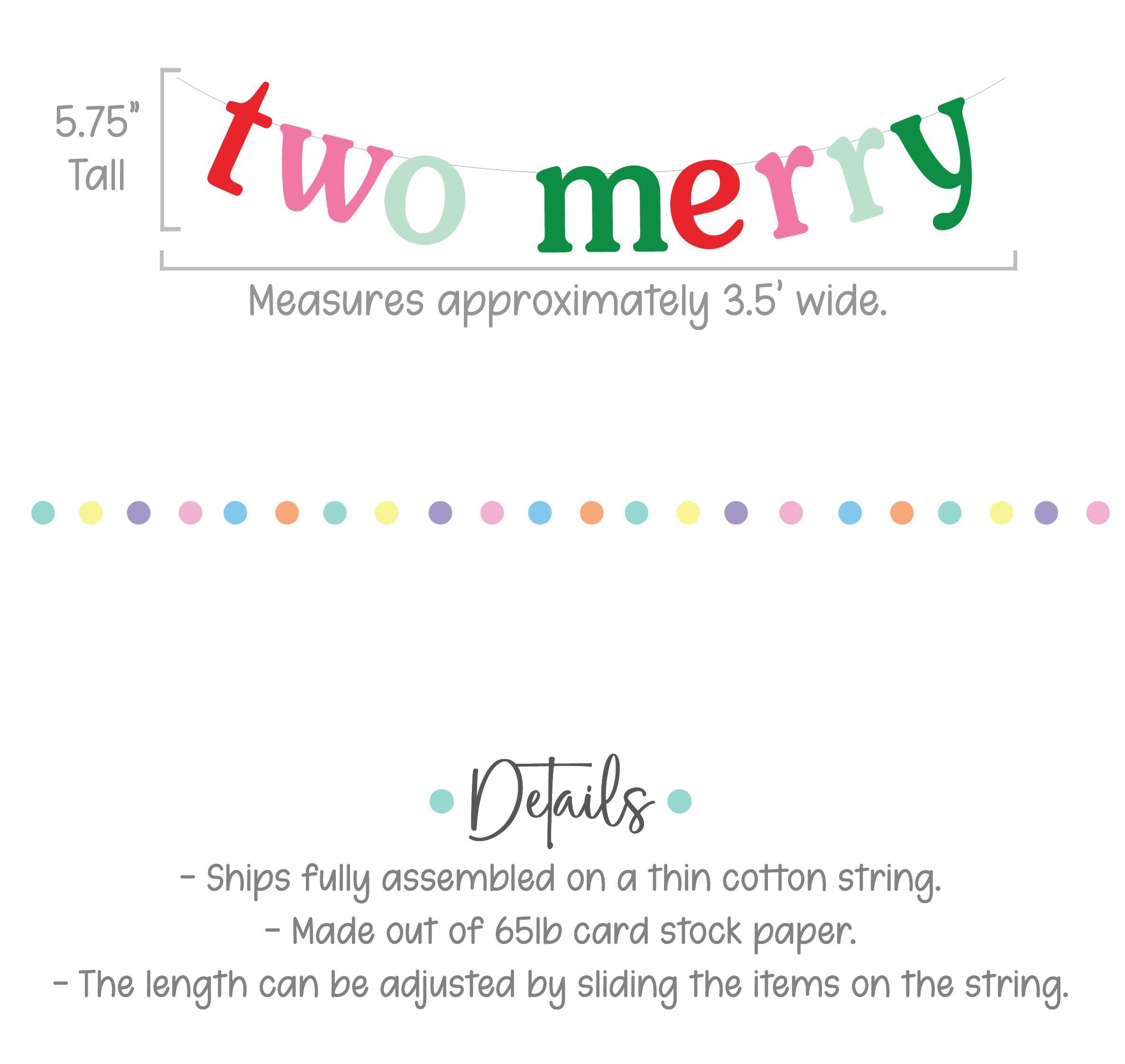Two Merry, Two Merry Decorations, December 2nd Birthday Party Theme Ideas, Two Merry Banner, Christmas 2nd birthday