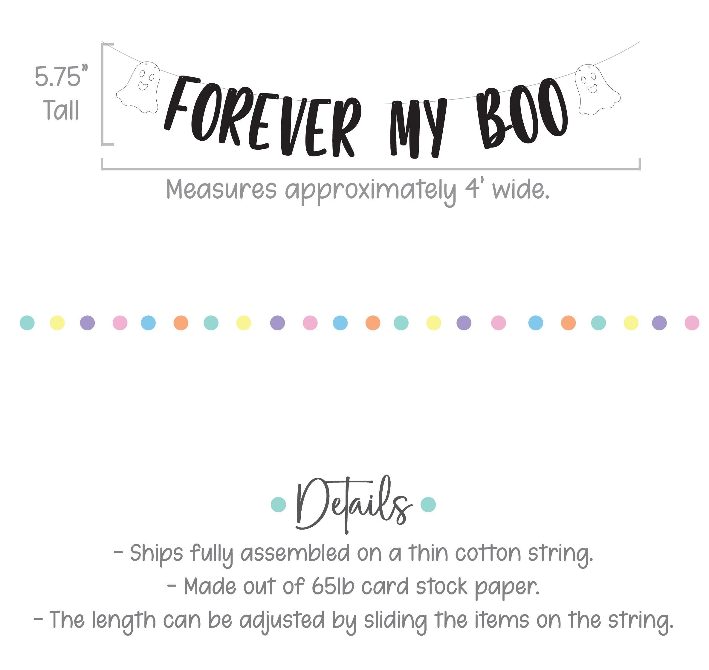 Forever My Boo, Forever My Boo Banner, Forever Boo Decorations, Ghost Themed Bridal Shower, Ghost Bachelorette Party Ideas