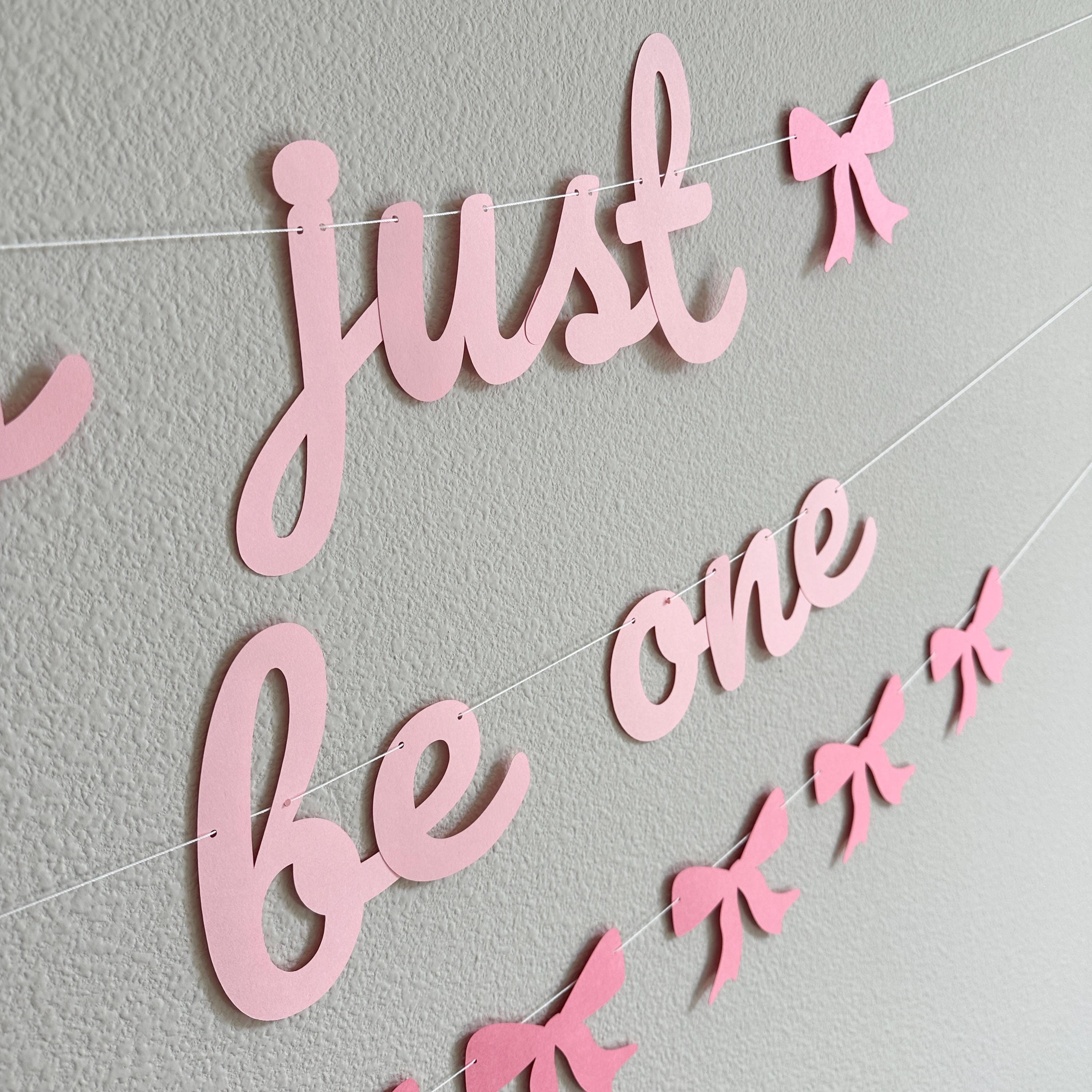 Girls Just Wanna Be One, 1st birthday Party Theme Ideas, Coquette First Birthday Decorations, Bow Themed Banner